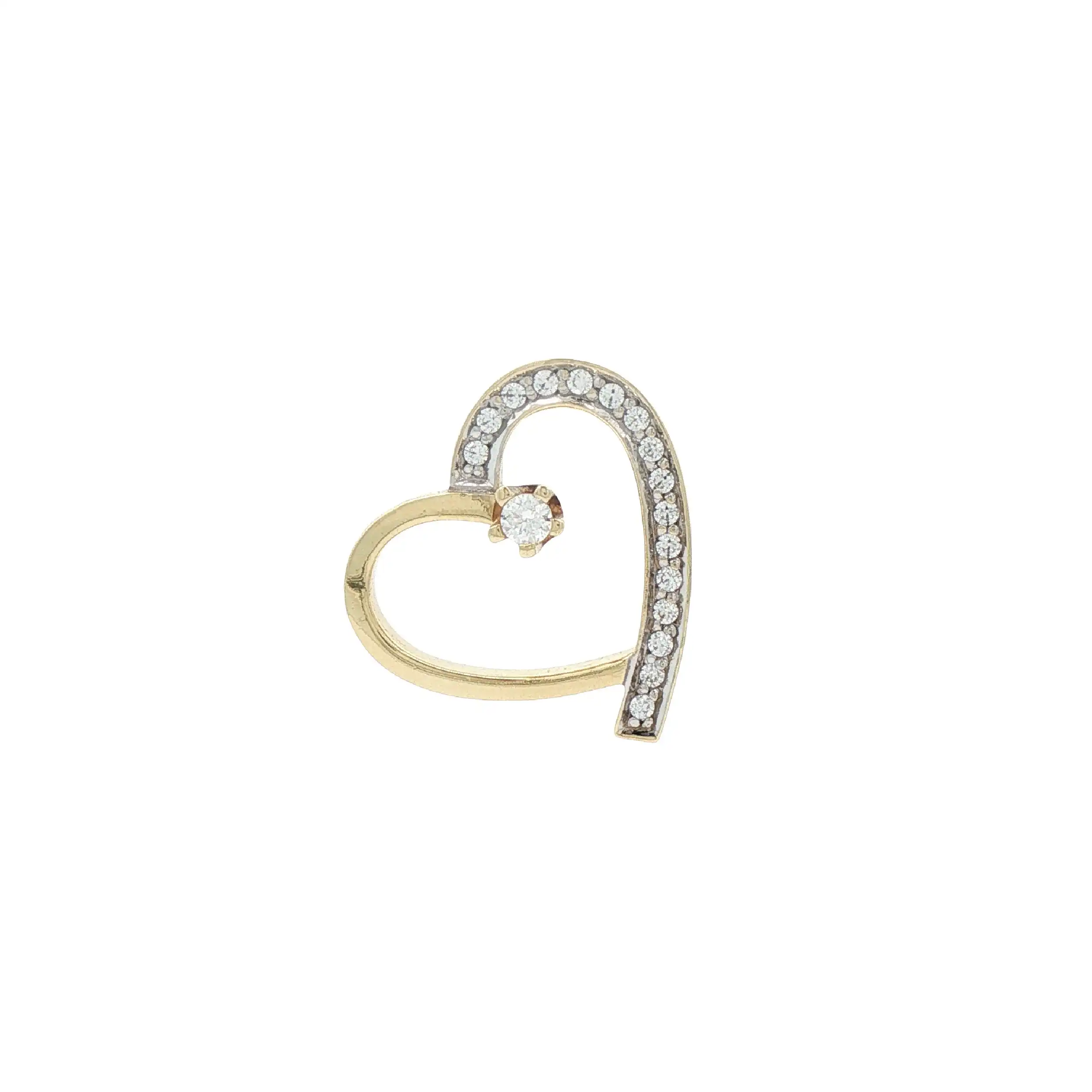 Anhänger Gelbgold Herz mit Zirkonia Anhänger Gelbgold Herz mit Zirkonia
