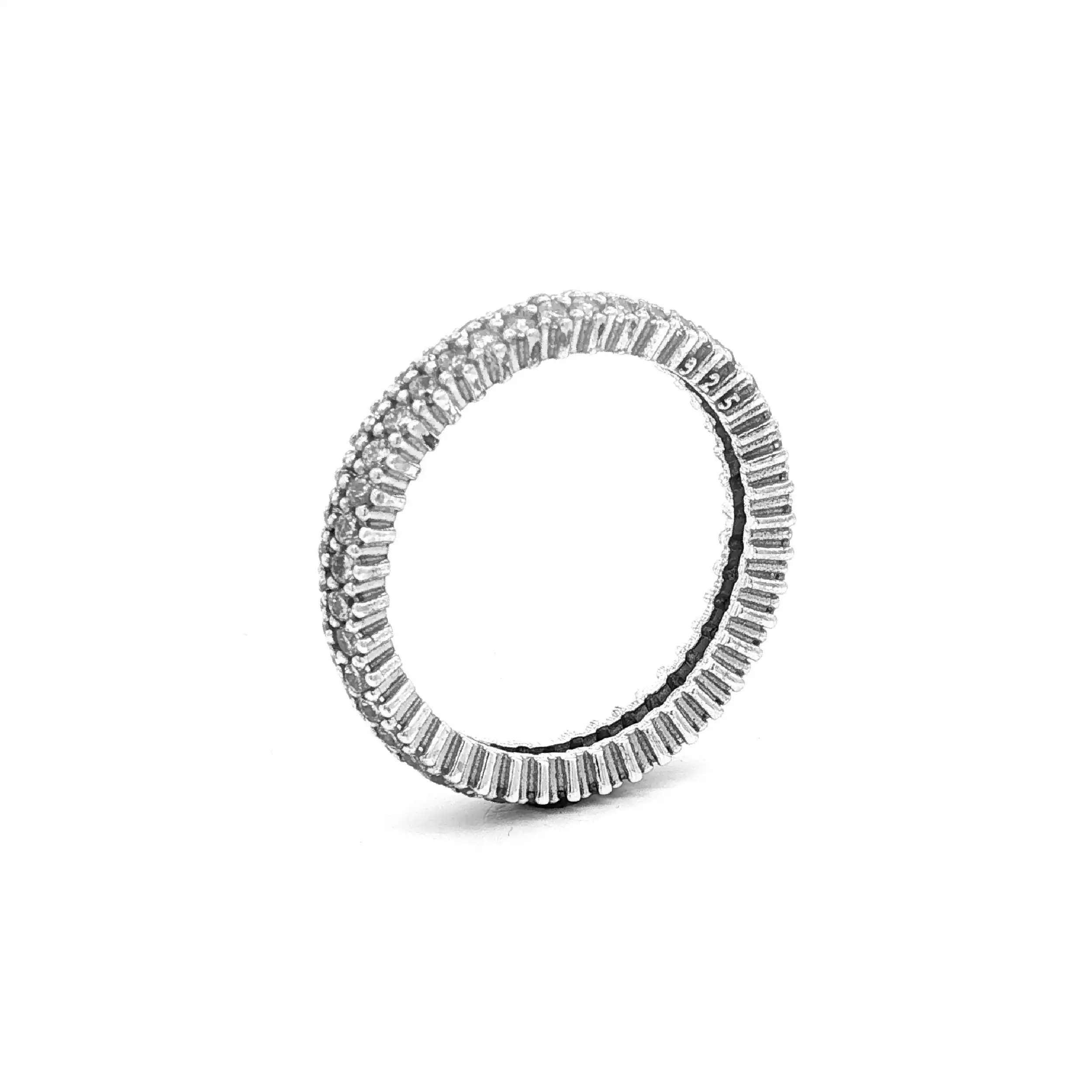 Ring Silber mit Zirkonia 2-reihig