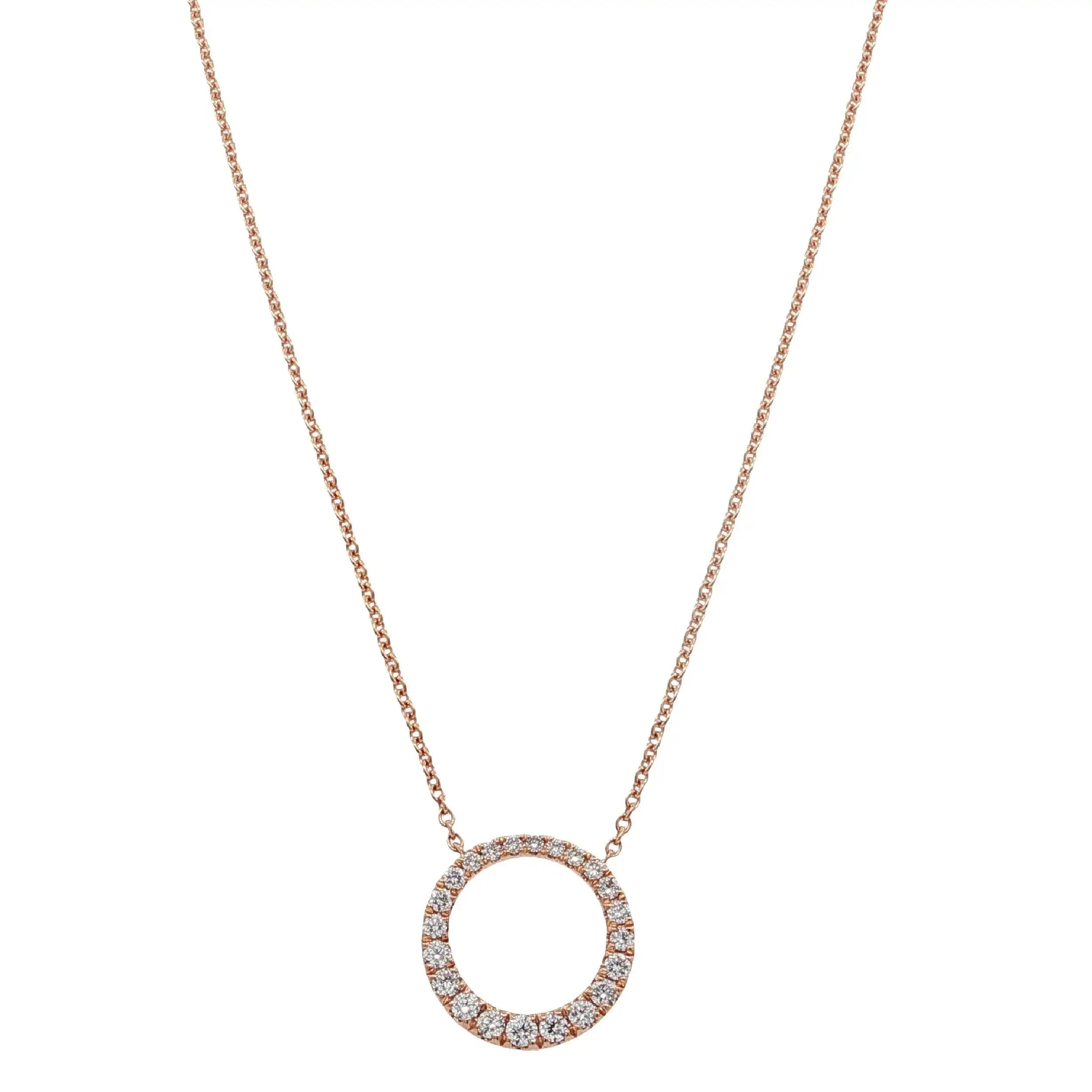 Collier Roségold "Kreis" mit Brillanten 0,30ct. TW/SI Collier Roségold "Kreis" mit Brillanten 0,30ct. TW/SI