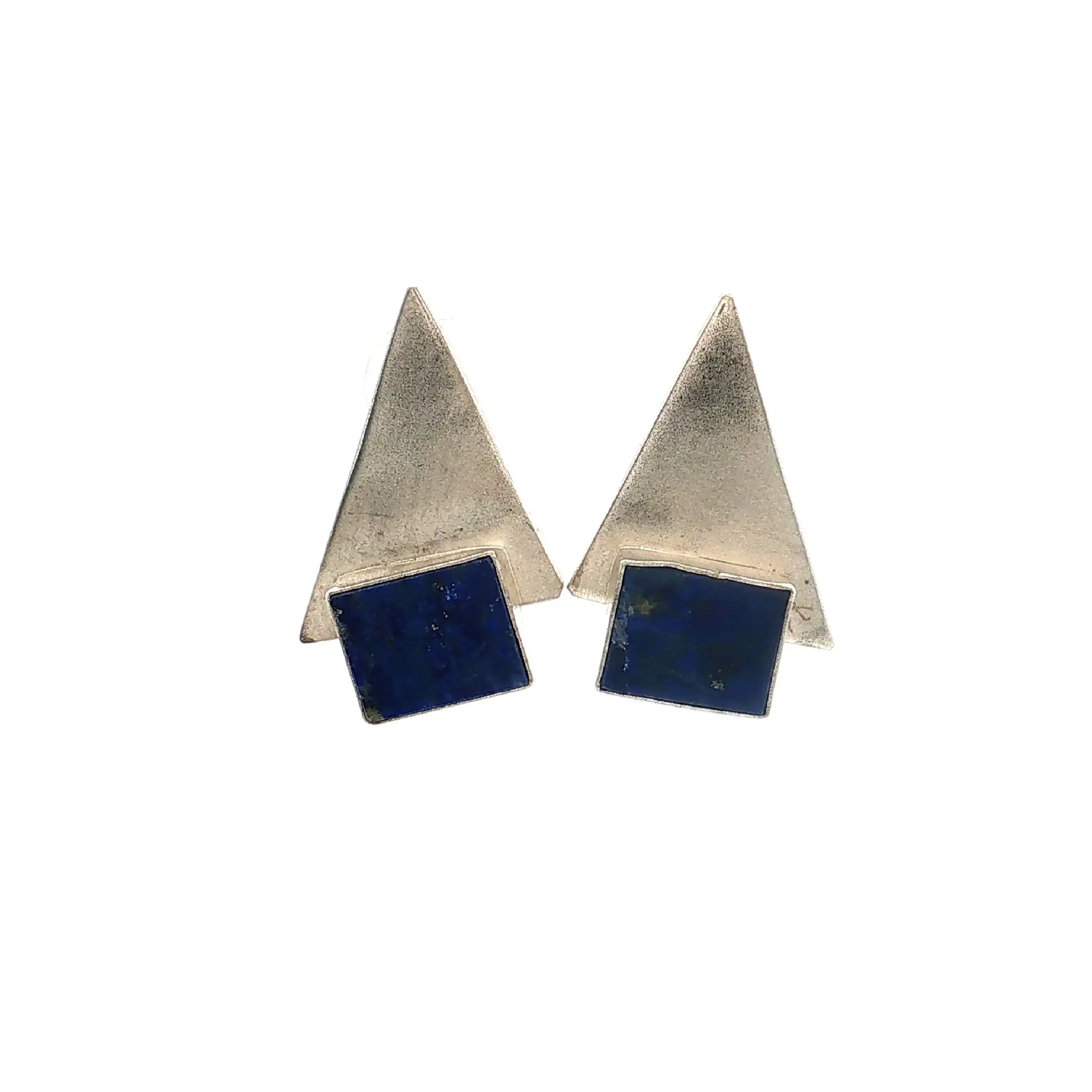Paar Ohrstecker Silber mit Lapislazuli