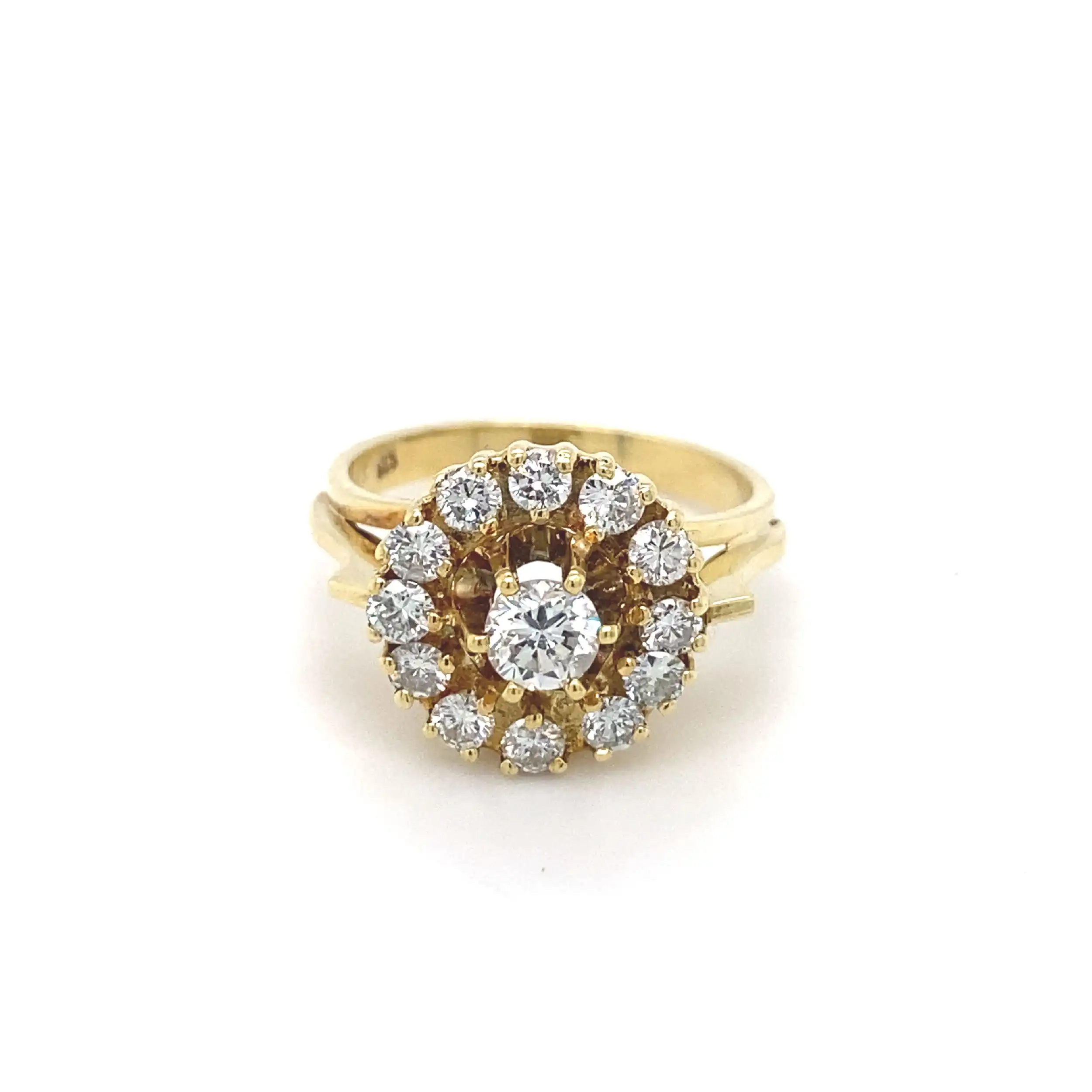 Ring mit Brillanten, graviert mit 1,15ct