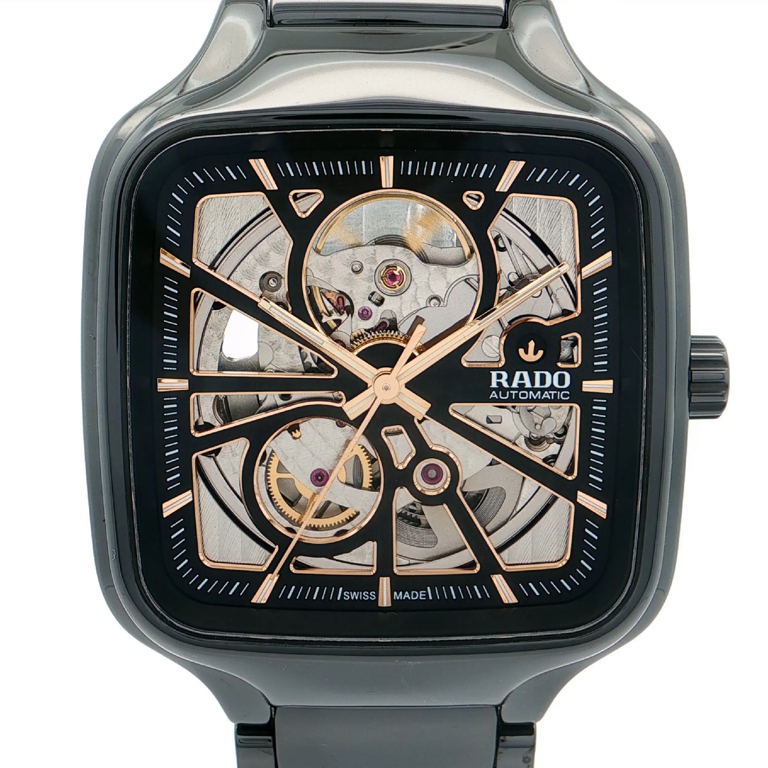 Herrenuhr Rado True Square Ref.01.734.6086.3.016 mit Box und Papiere