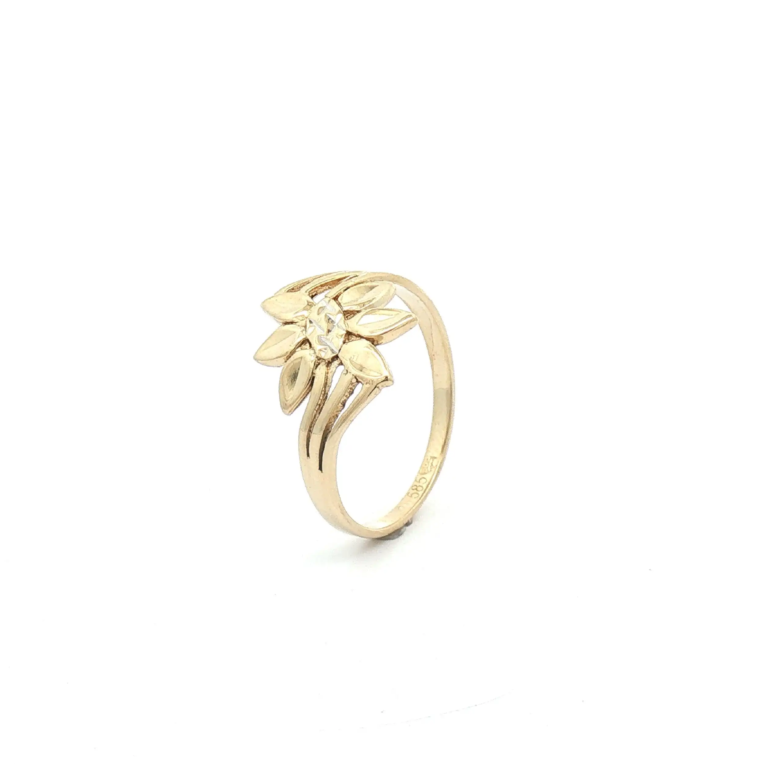 Ring Bicolor mit Blumenmuster