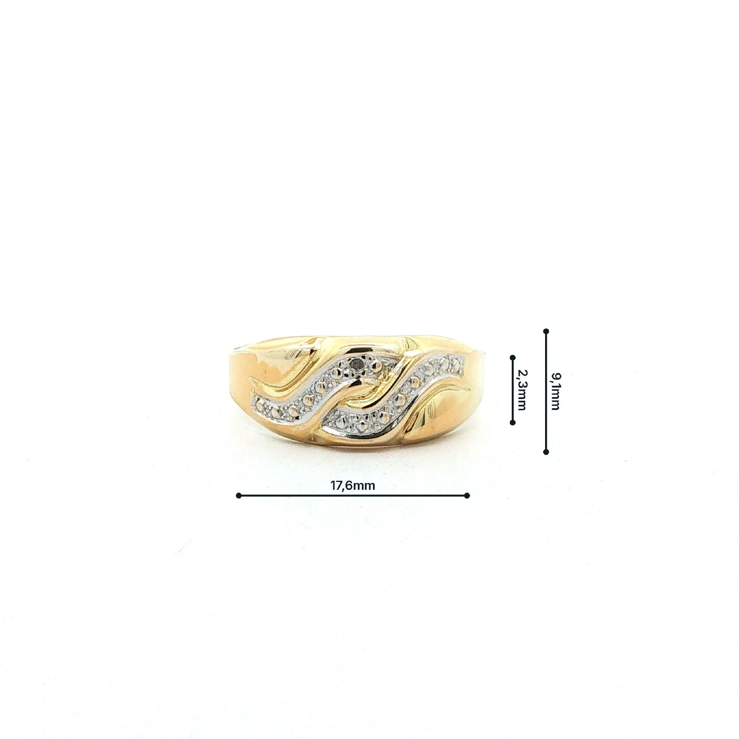 Ring Bicolor mit Diamant Ring Bicolor mit Diamant