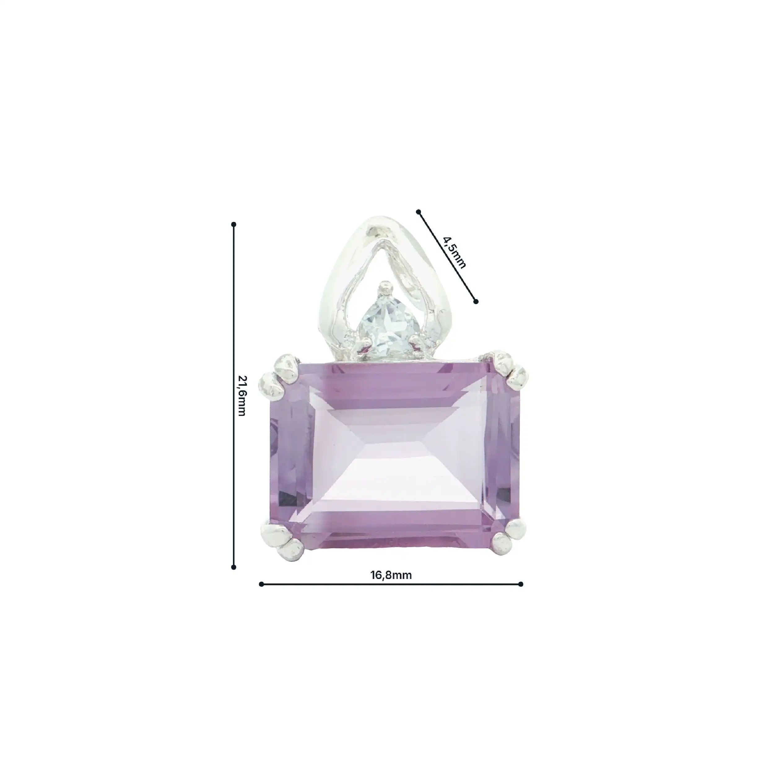 Anhänger Silber mit Amethyst und Zirkonia