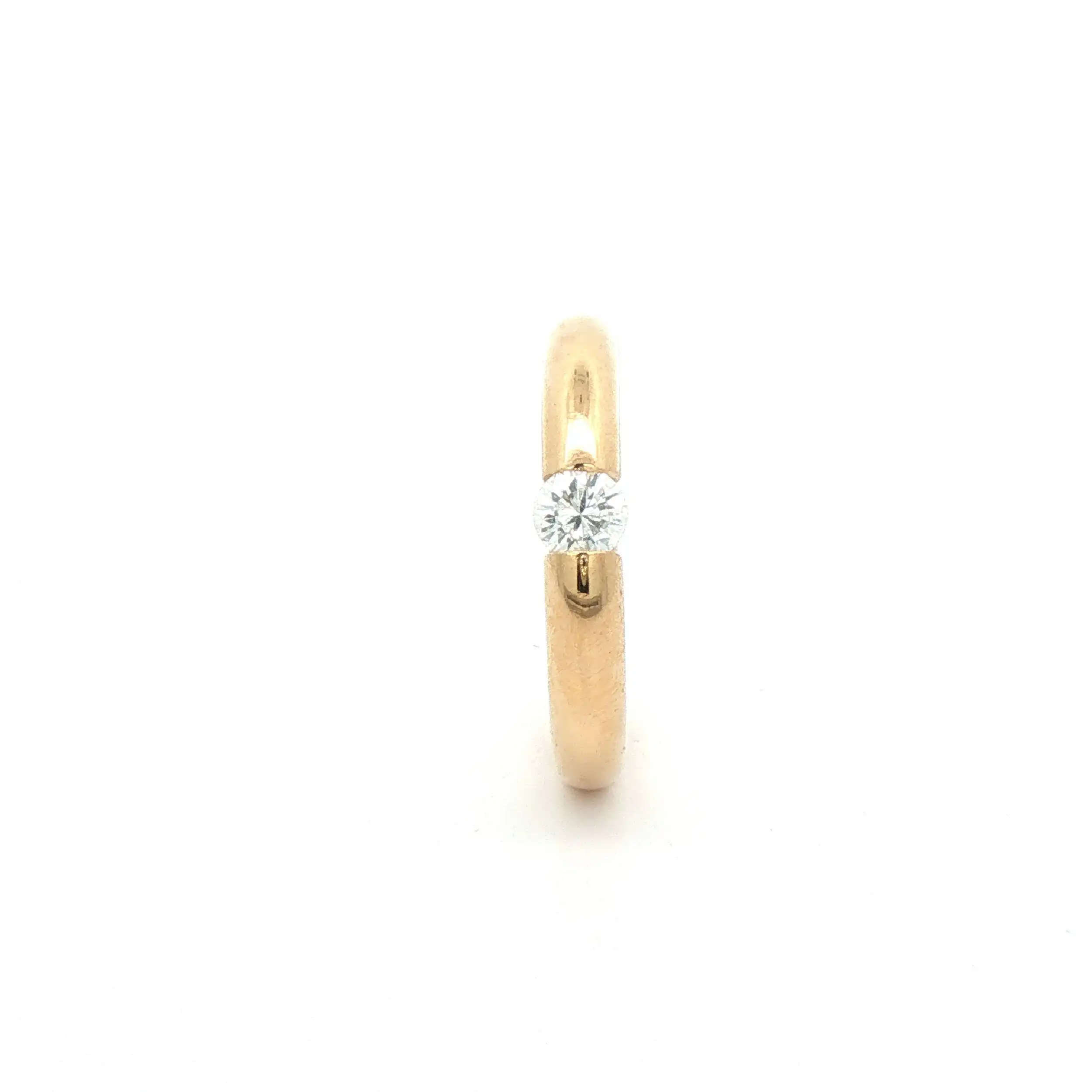 Spannring Gelbgold, graviert mit 0,25ct Spannring Gelbgold, graviert mit 0,25ct