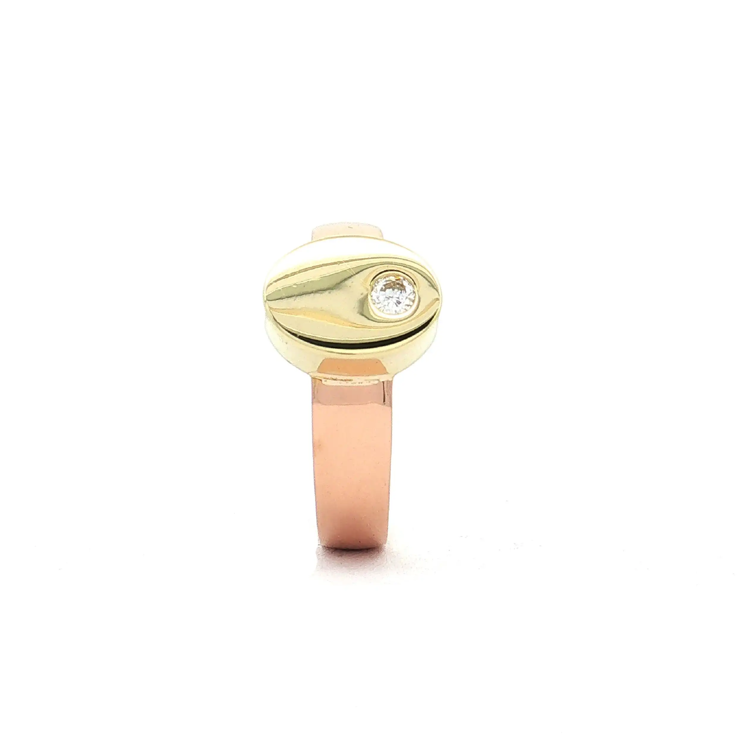 Ring Bicolor mit Brillant Solitär