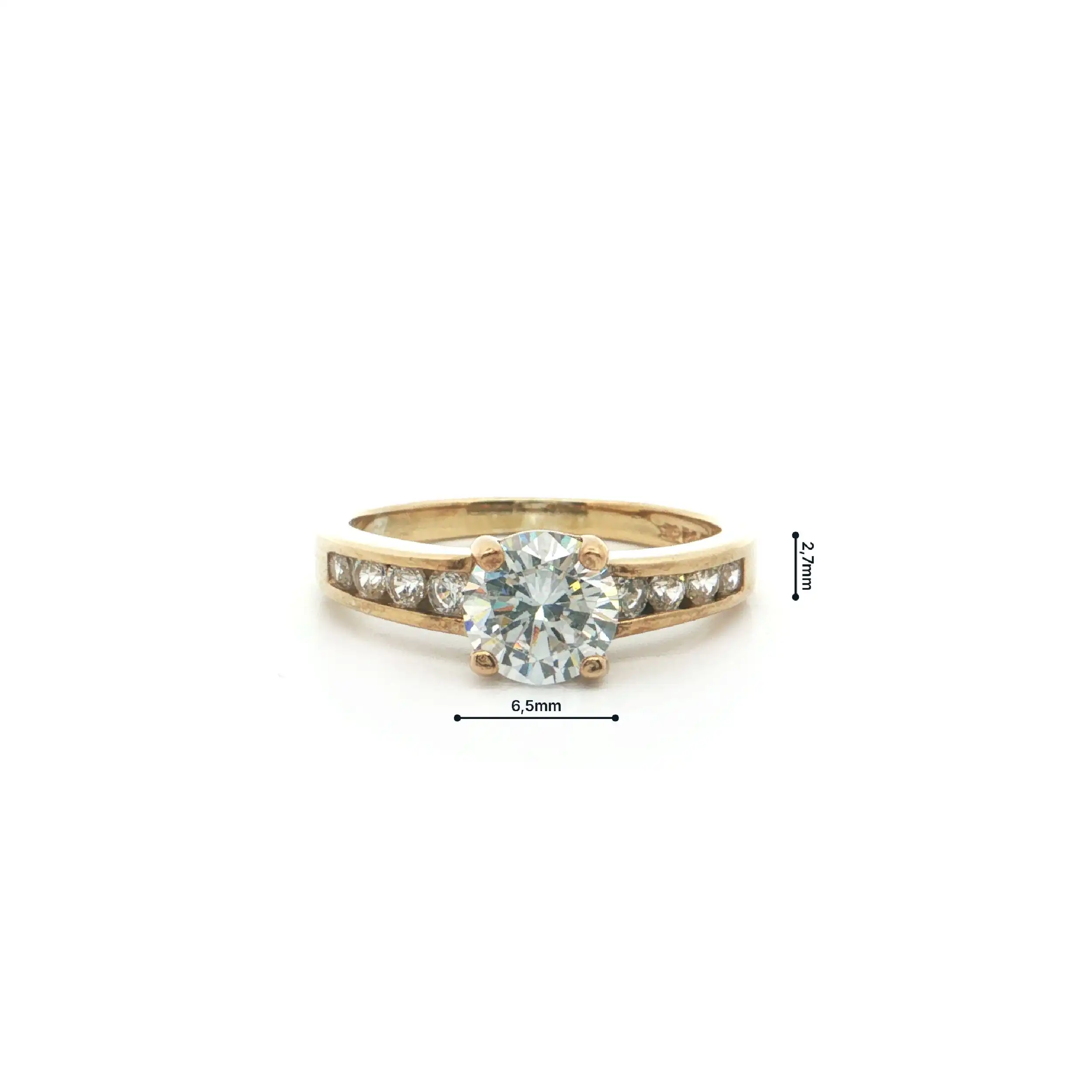 Ring Silber vergoldet mit Zirkonia