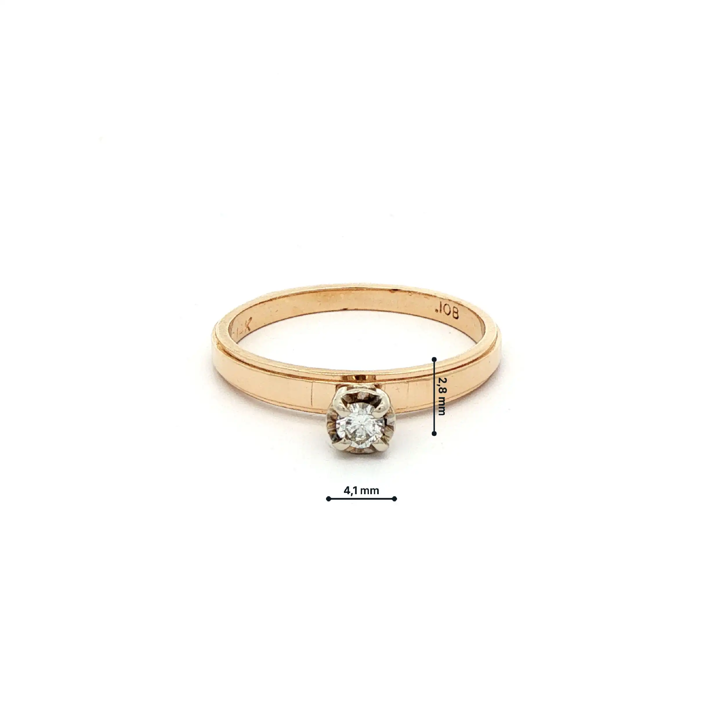Ring Gelbgold mit Brillant