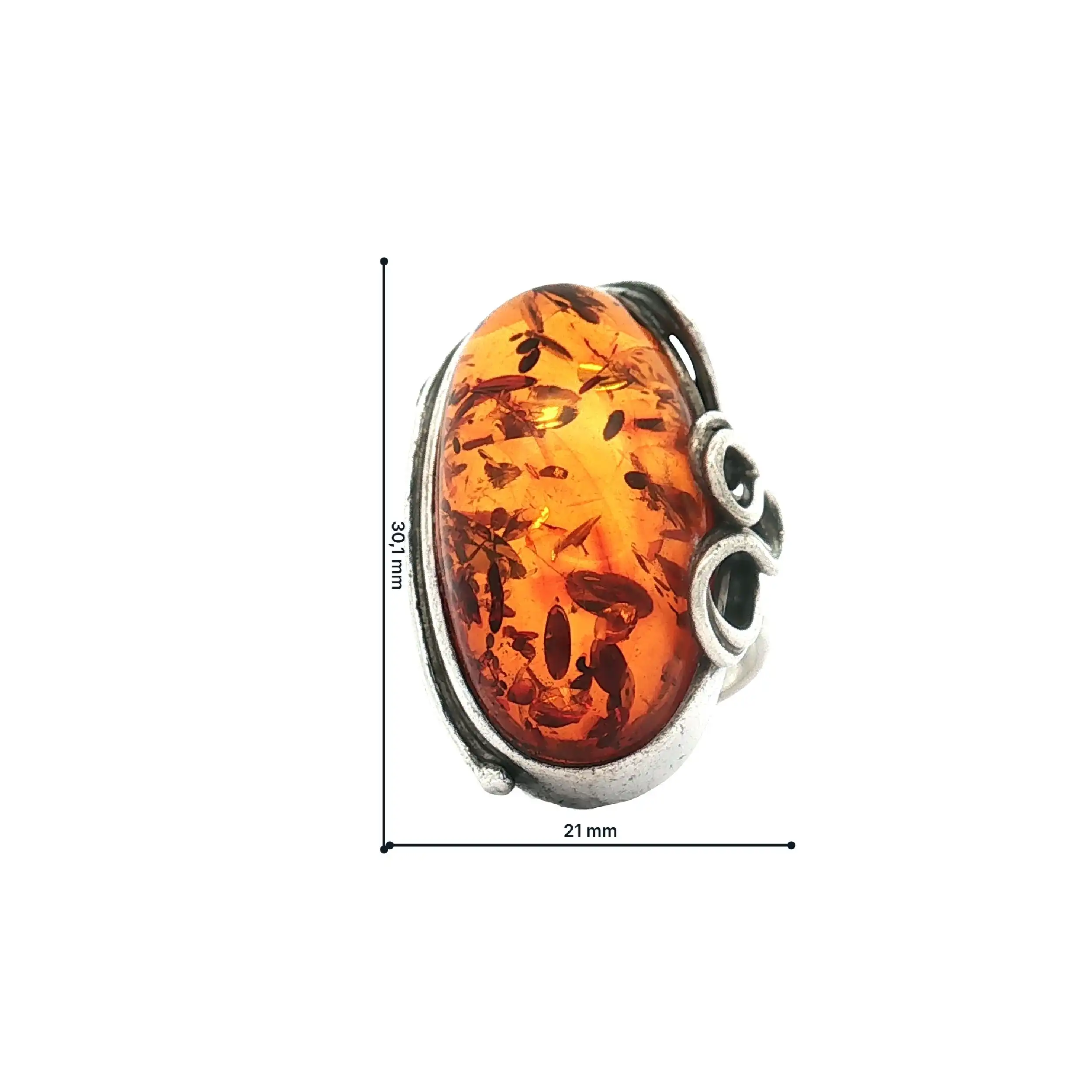 Ring Silber mit Bernstein Ring Silber mit Bernstein
