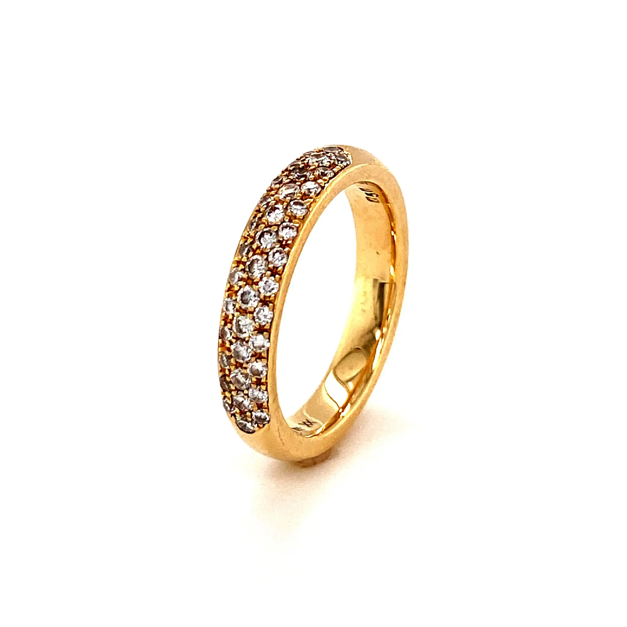 Ring Gelbgold mit Brillanten, graviert mit 0,50ct.