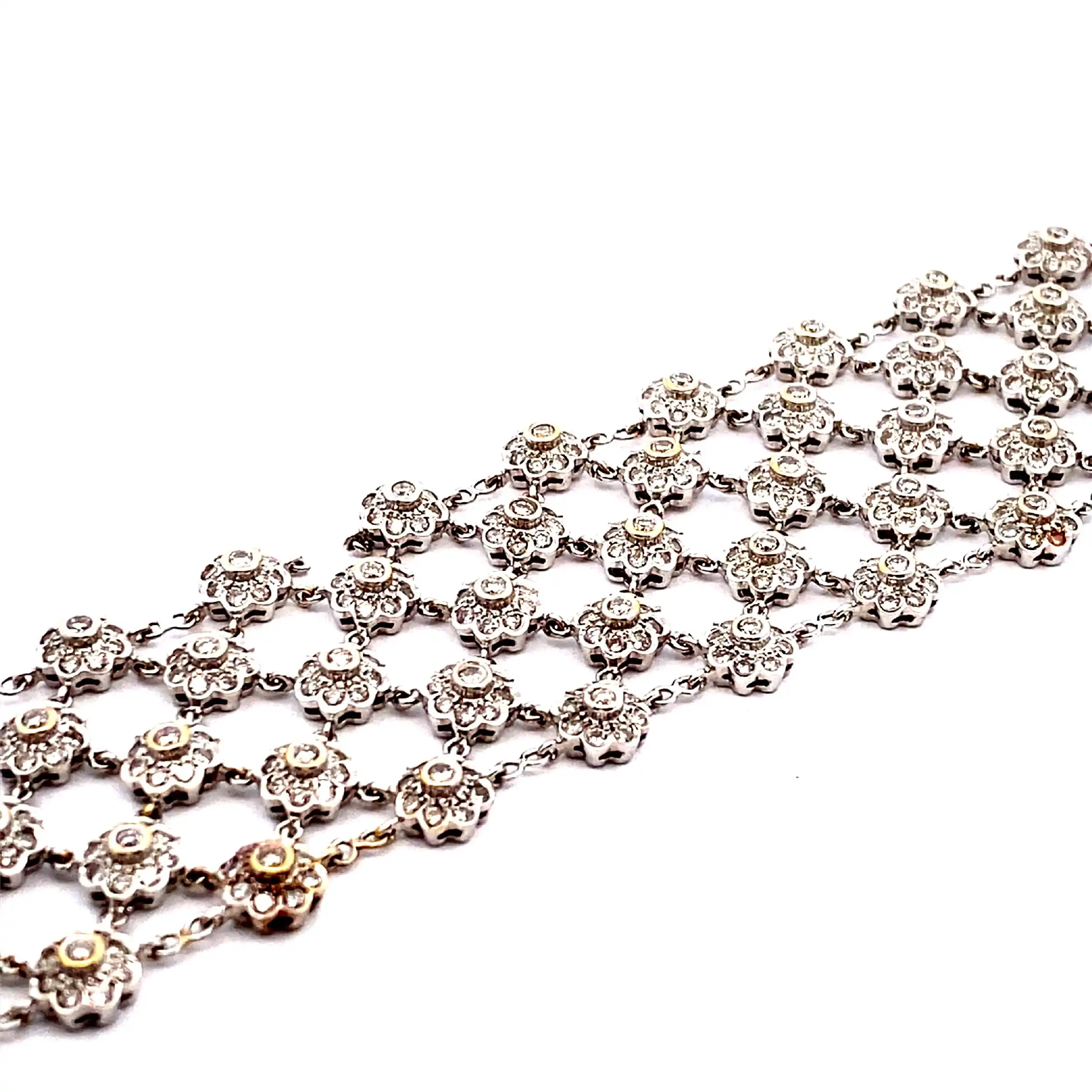 Armband Weißgold mit Brillanten, graviert mit 4,26ct Armband Weißgold mit Brillanten, graviert mit 4,26ct