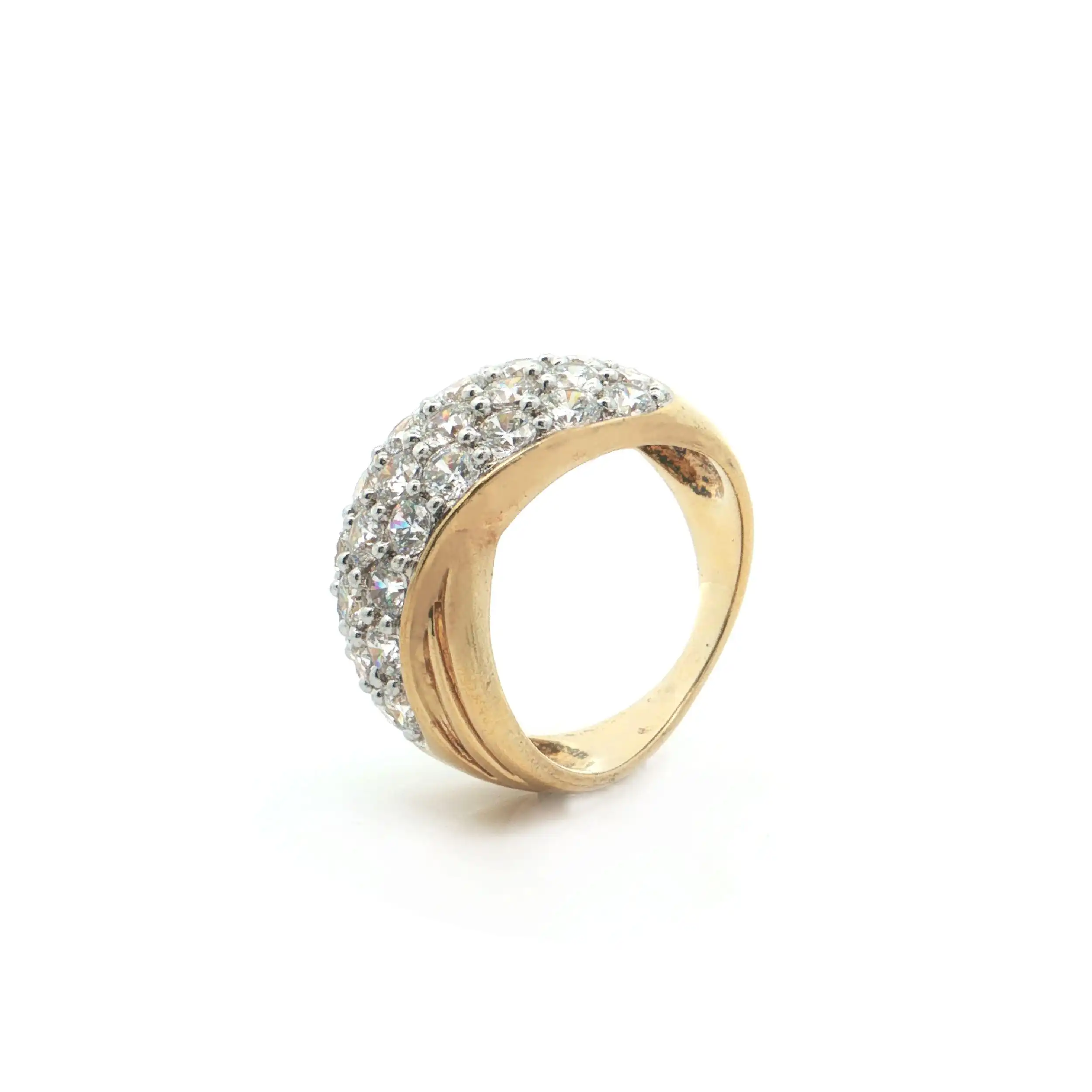 Ring Silber vergoldet mit Zirkonia