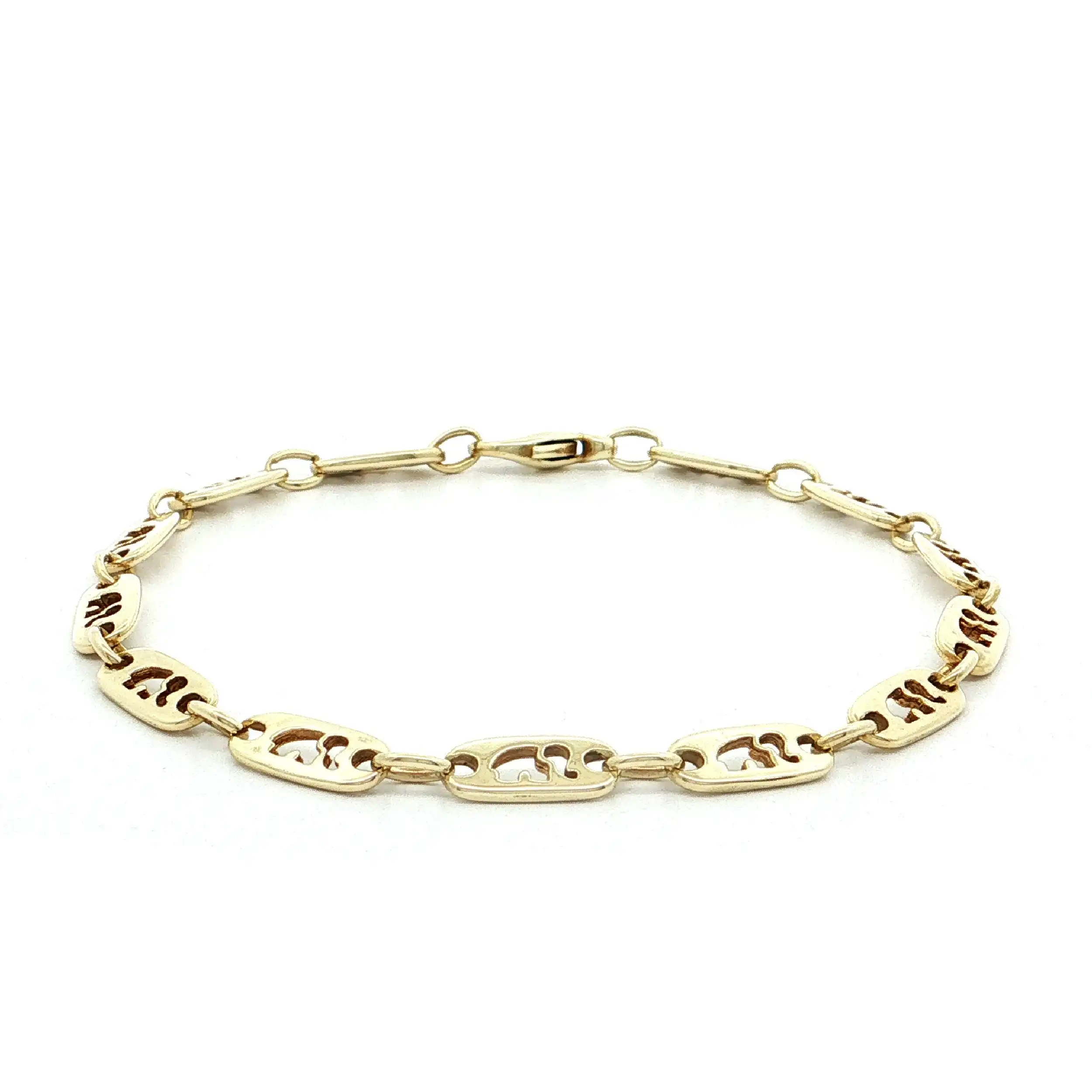 Armband Gelbgold mit gestanzten Elephanten
