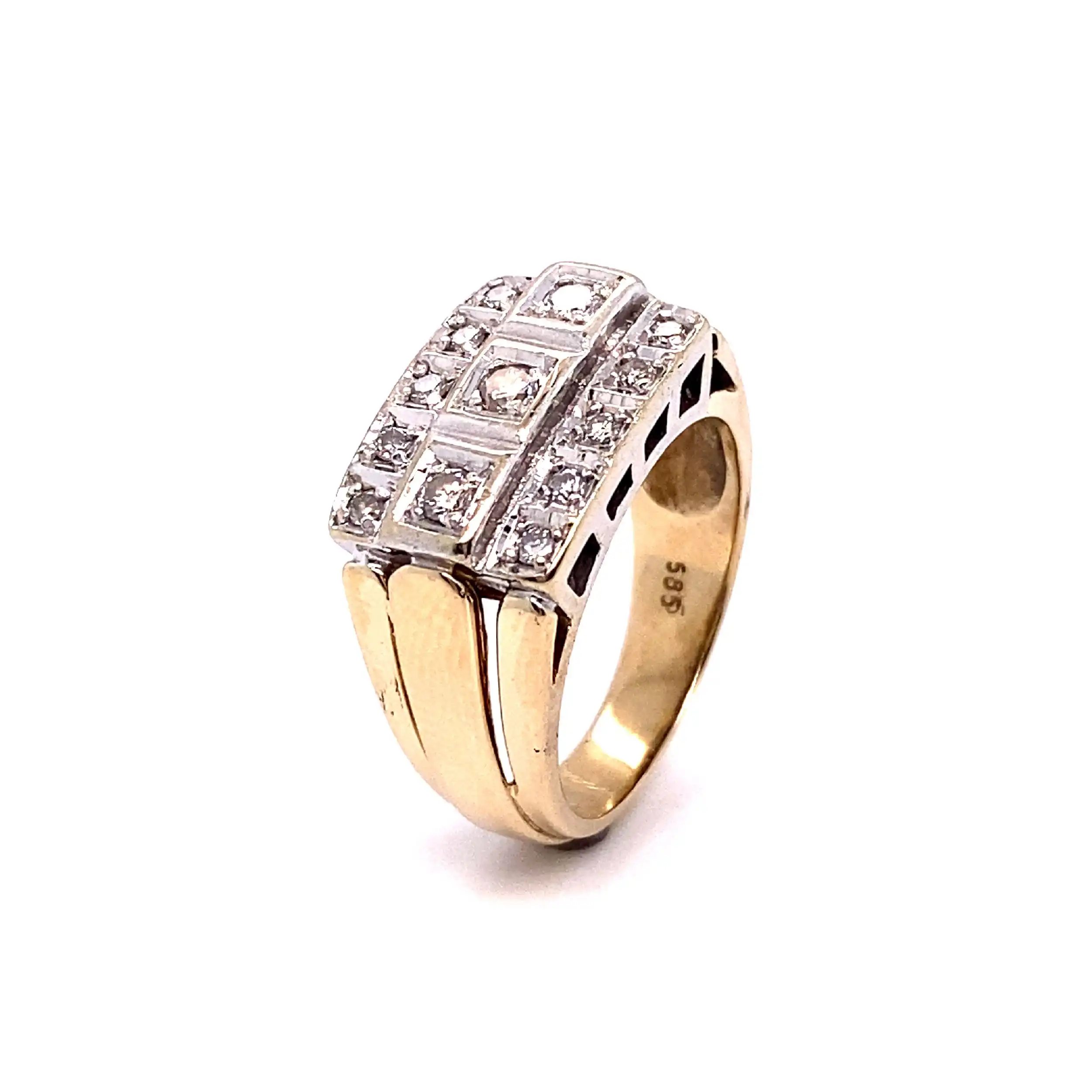 Ring bicolor mit Brillanten Ring bicolor mit Brillanten