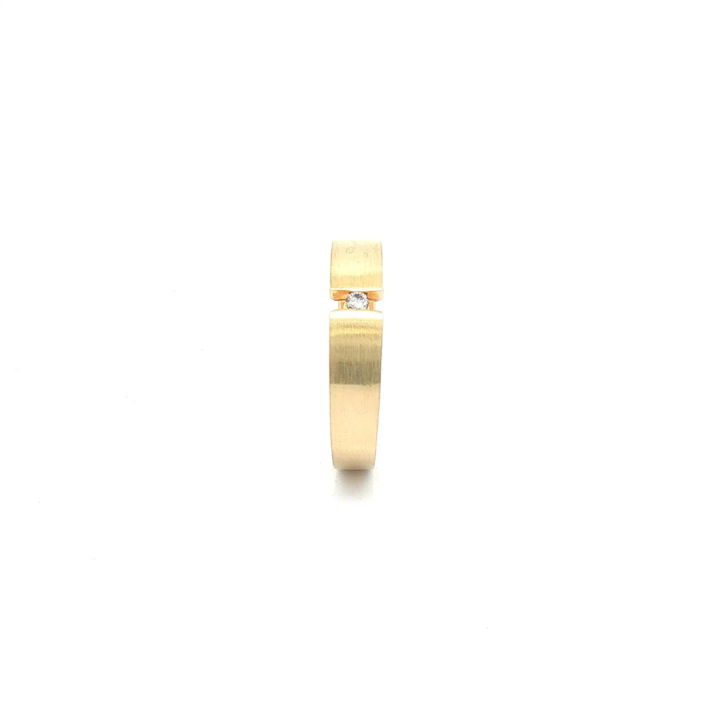Ring Gelbgold mattiert mit Brillant