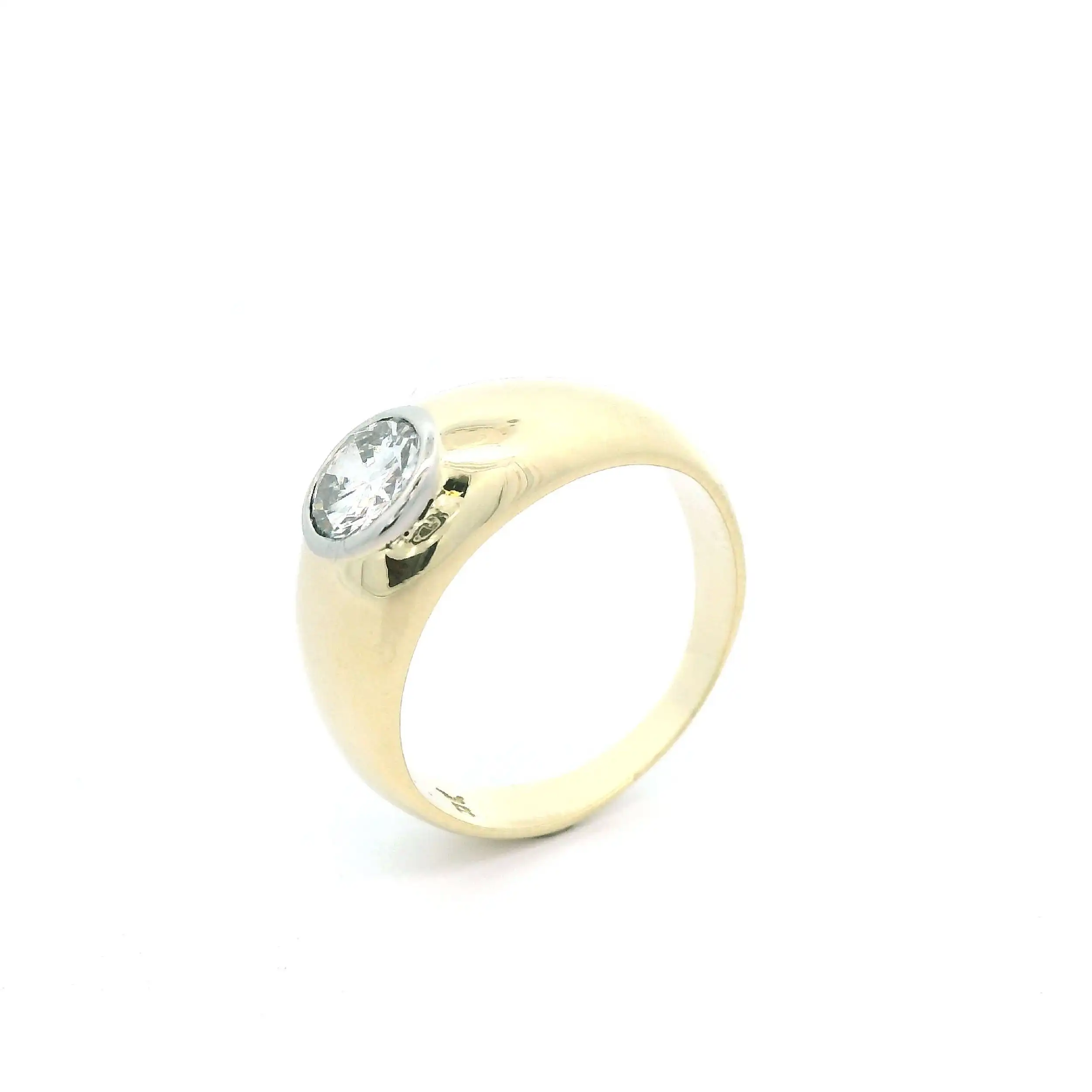 Ring Bicolor mit Brillant Ring Bicolor mit Brillant