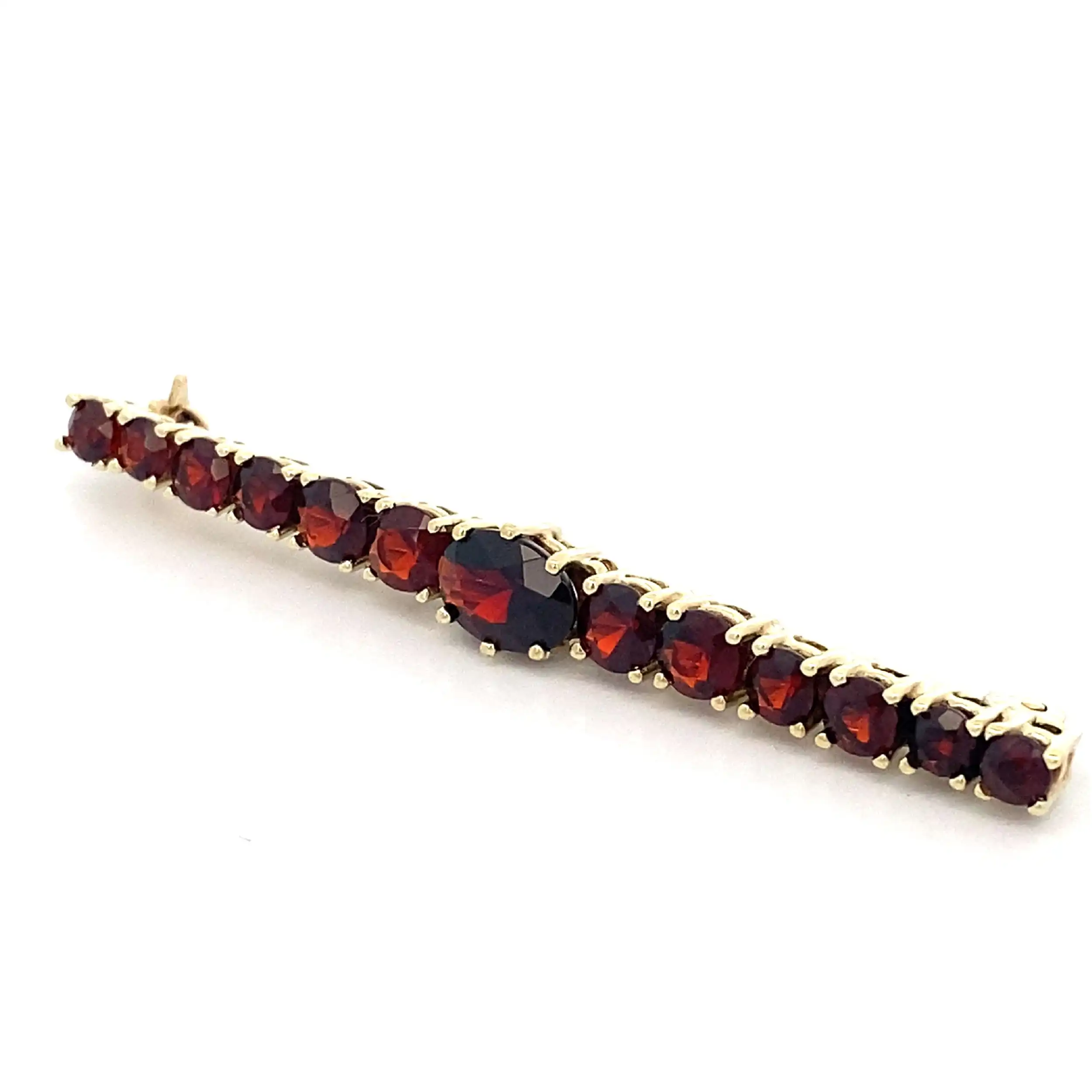 Anstecknadel Gelbgold mit Granat