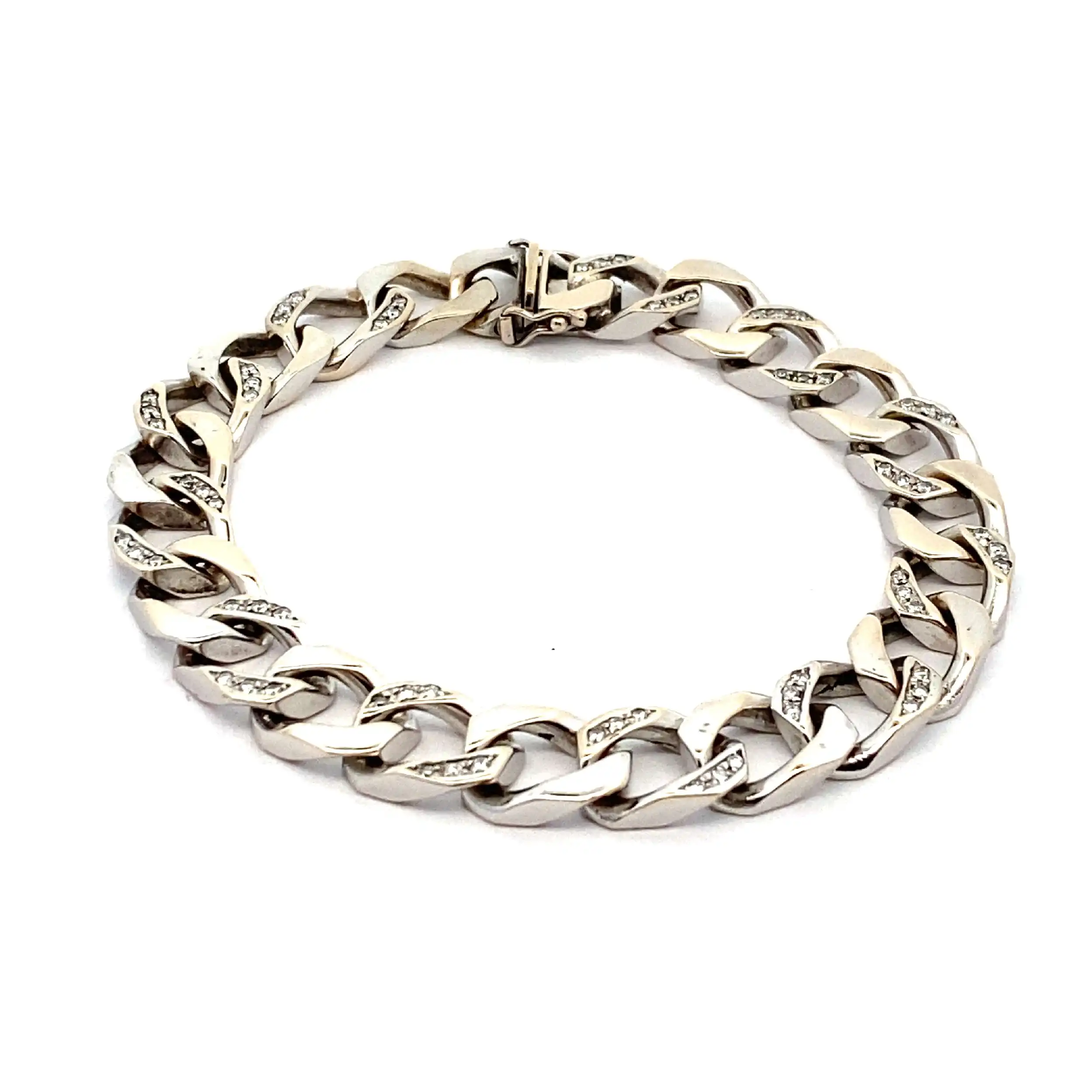 Panzerarmband Weißgold mit Brillanten Panzerarmband Weißgold mit Brillanten