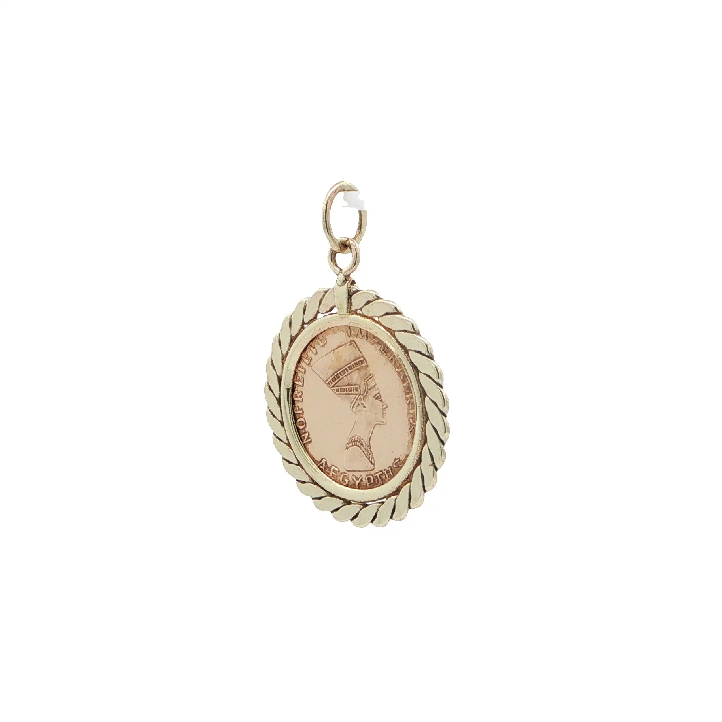 Anhänger Gelbgold mit Nofretete-Medaille
