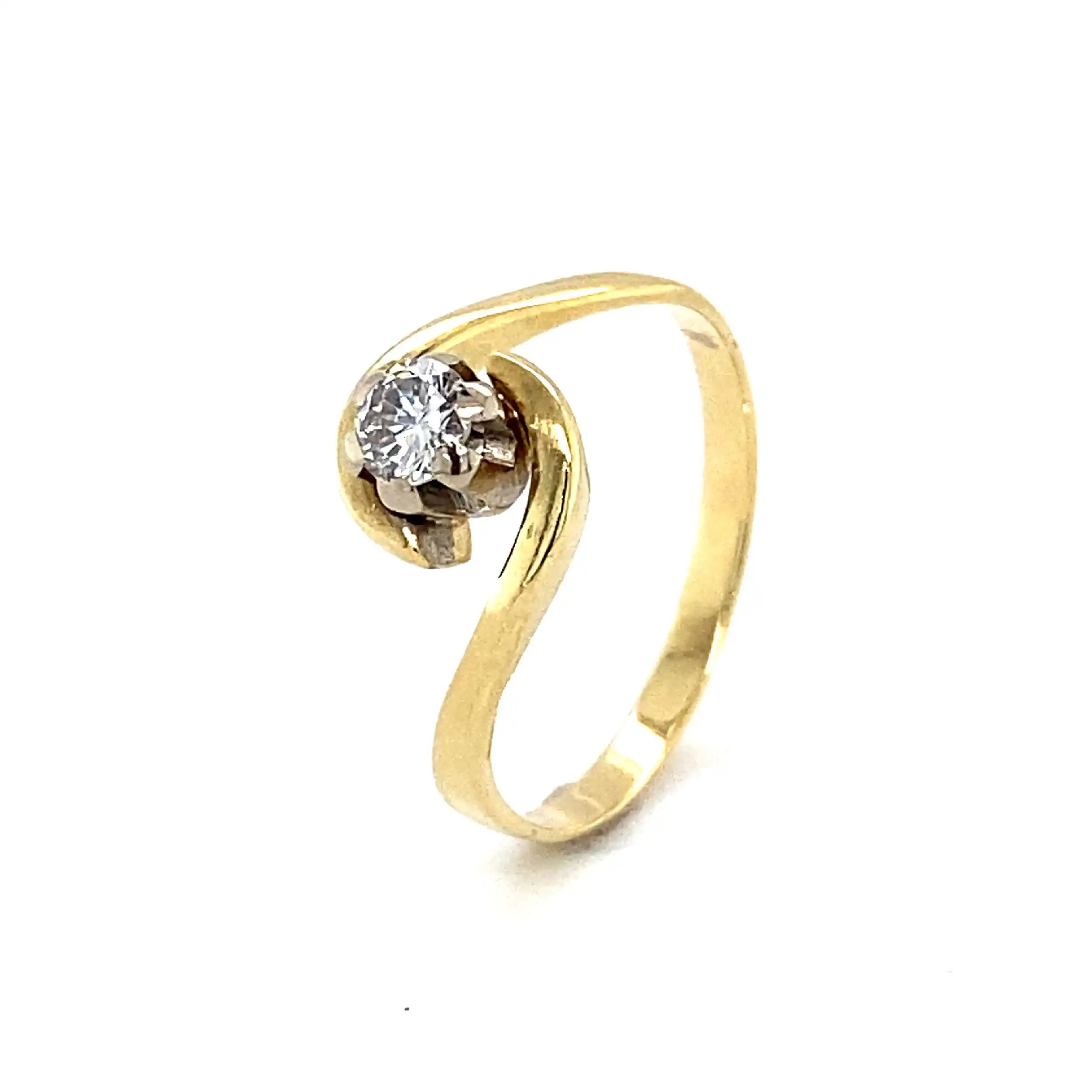 Ring Bicolor mit Brillant Ring Bicolor mit Brillant
