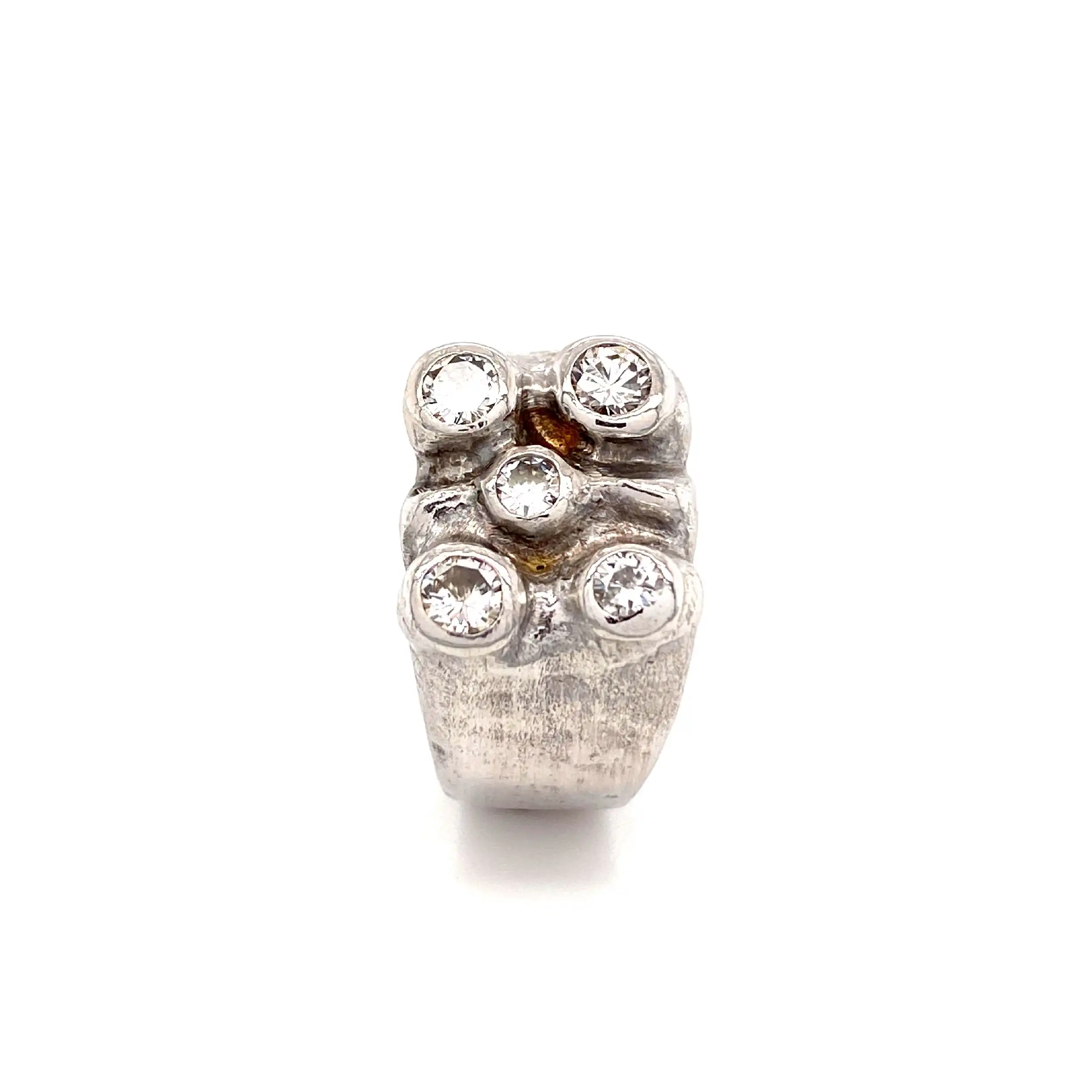 Ring Weißgold Handarbeit mit Brillanten Ring Weißgold Handarbeit mit Brillanten