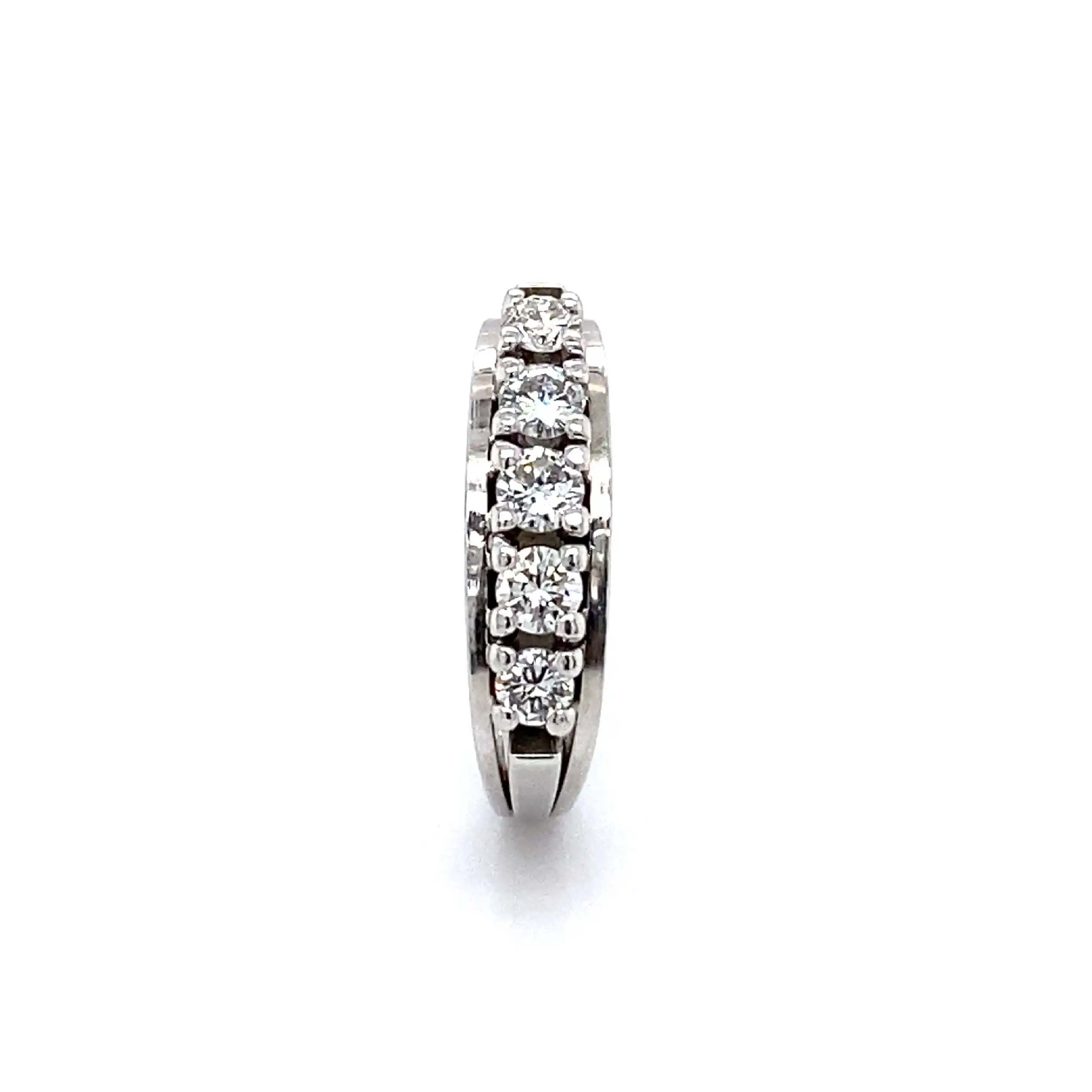 Ring Weißgold mit Brillanten, graviert mit 0,44ct