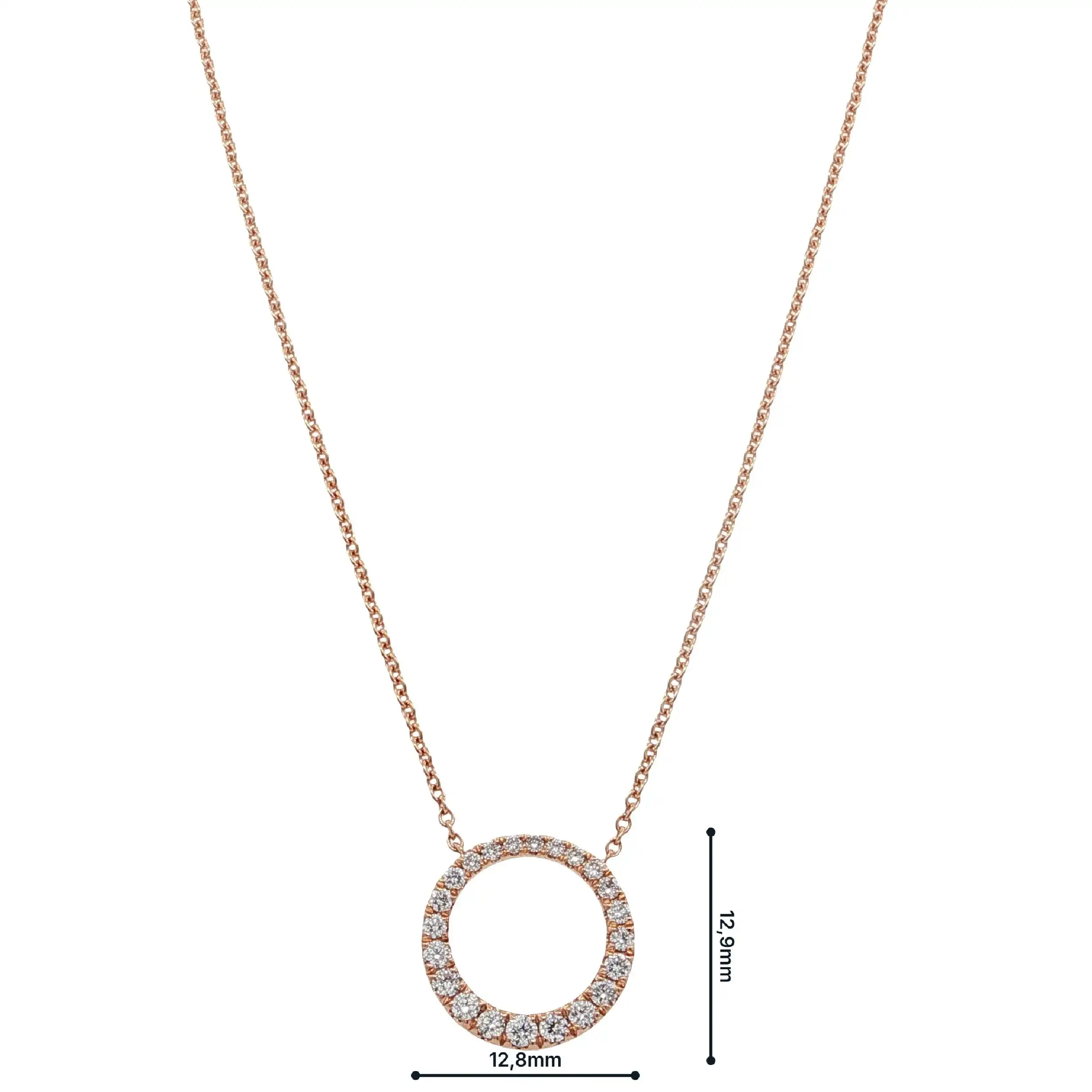 Collier Roségold "Kreis" mit Brillanten 0,30ct. TW/SI Collier Roségold "Kreis" mit Brillanten 0,30ct. TW/SI