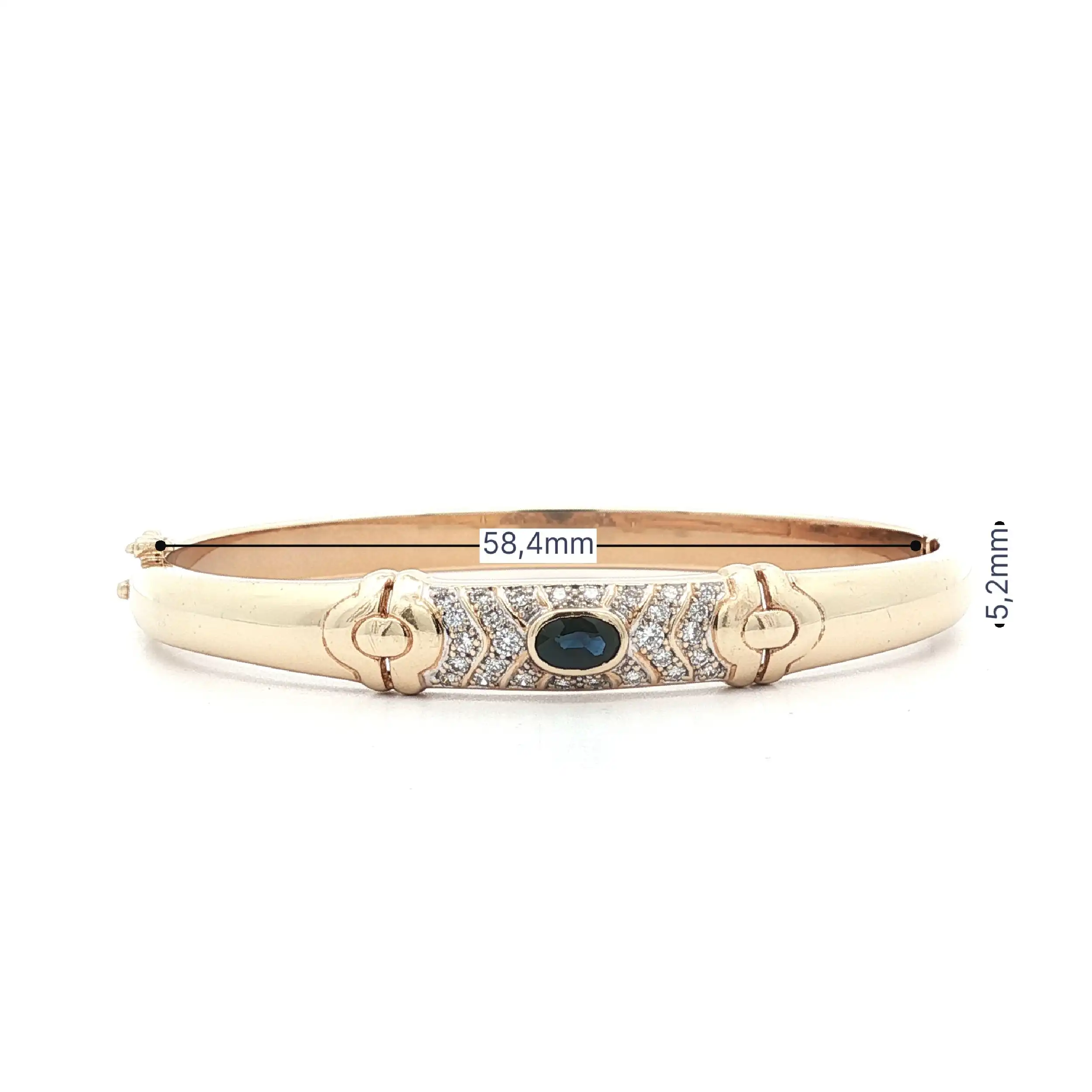 Armreif Gelbgold mit Saphir & Brillanten Armreif Gelbgold mit Saphir & Brillanten
