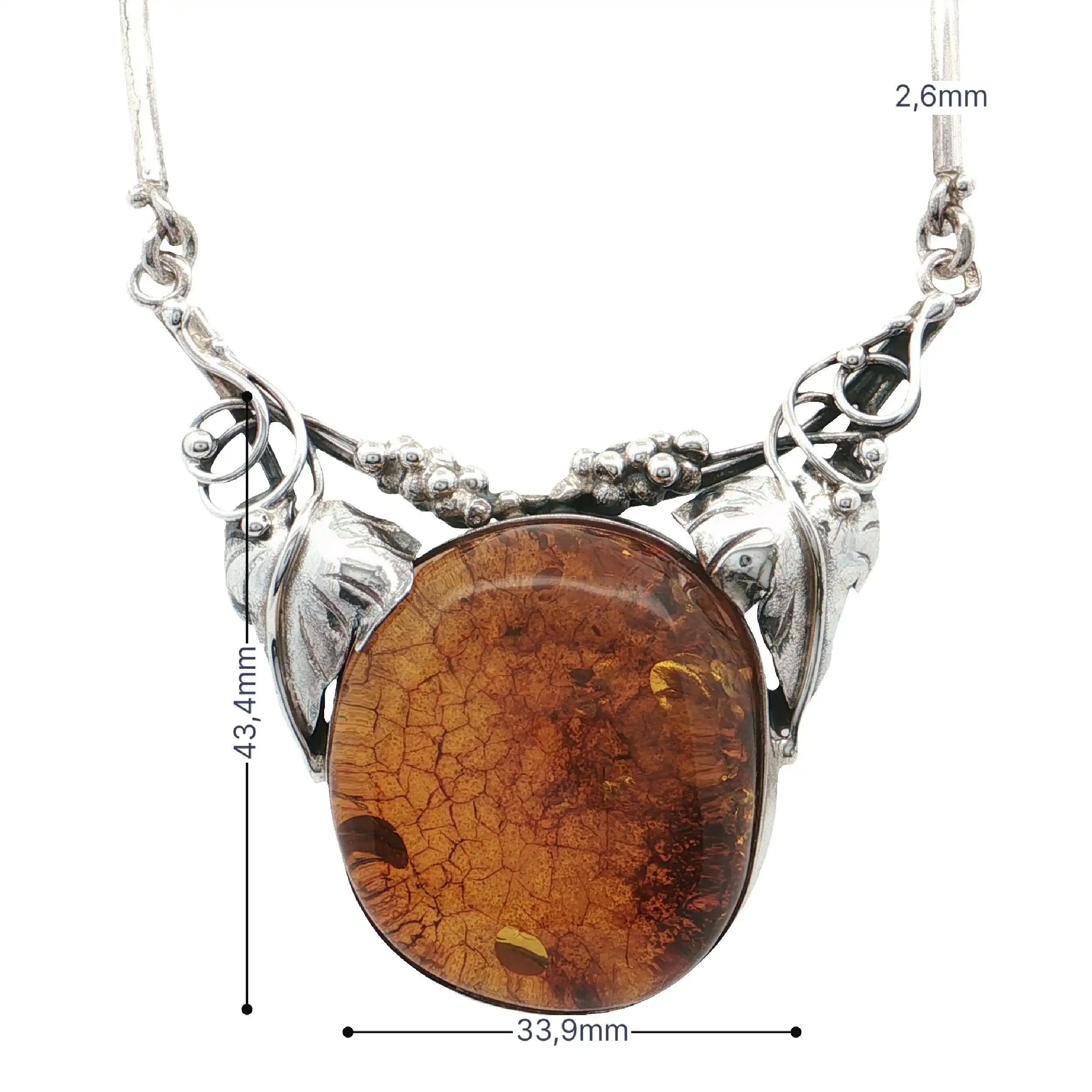 Collier Silber mit Bernstein Collier Silber mit Bernstein