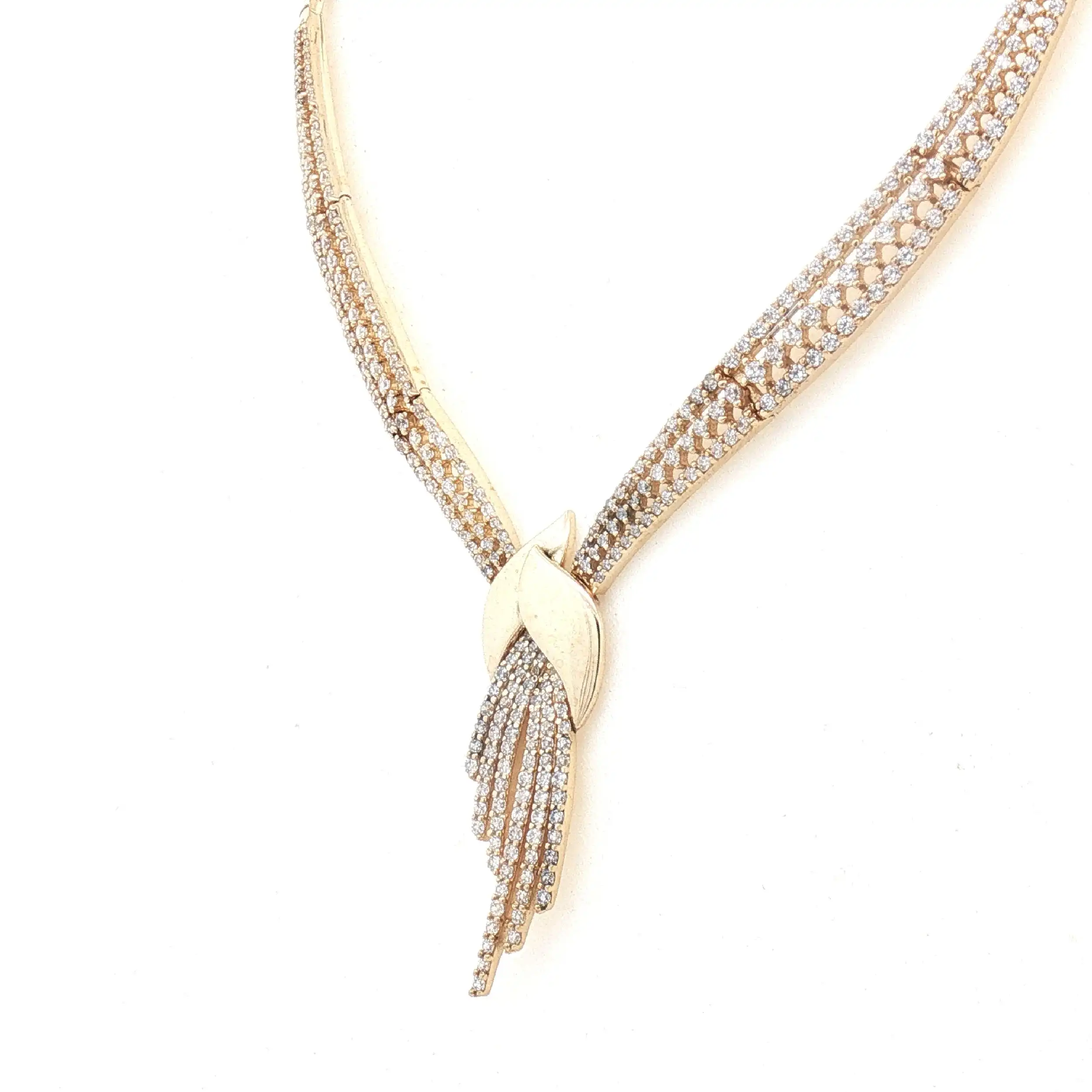 Collier Gelbgold Zirkonia