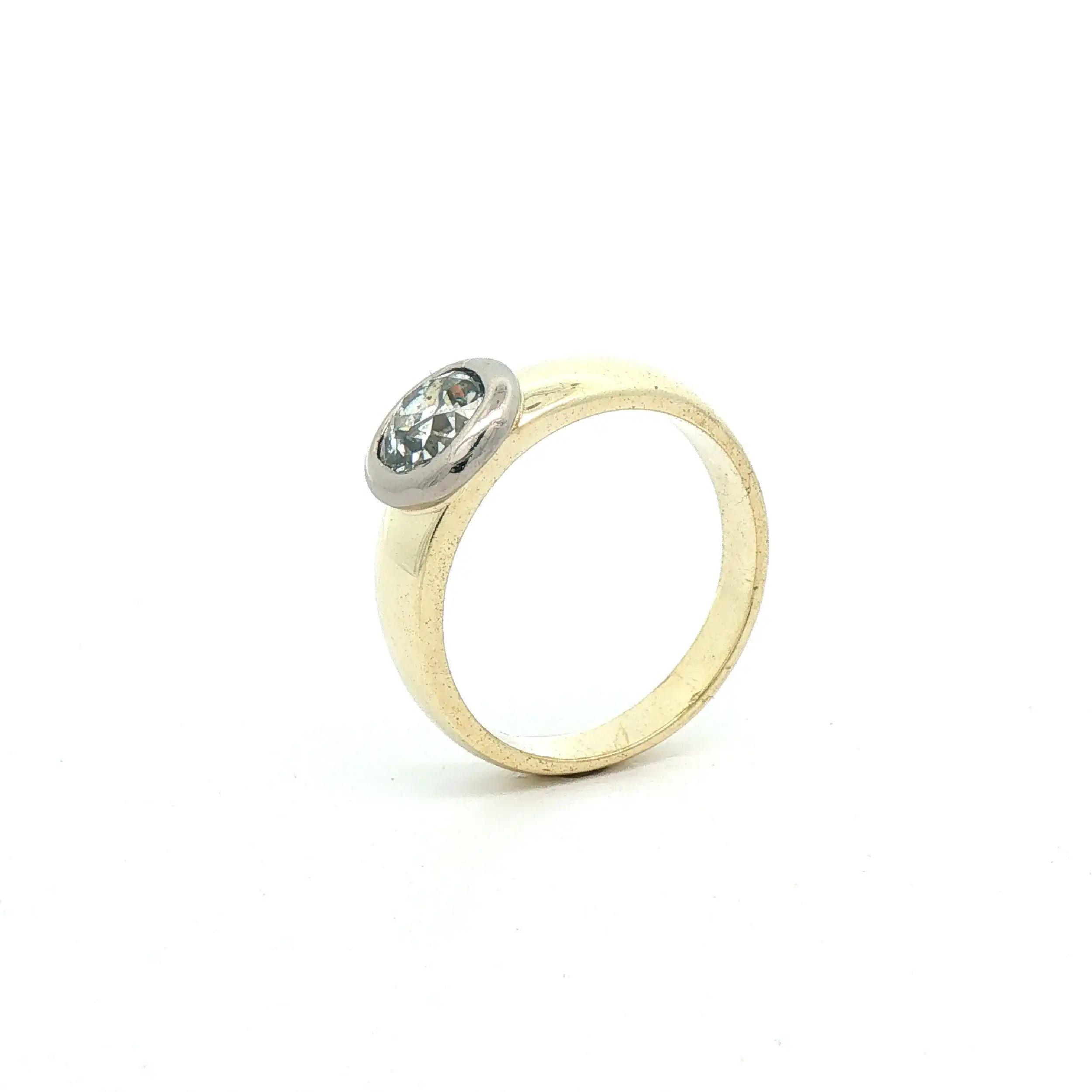 Ring Bicolor mit Altschliff Diamant