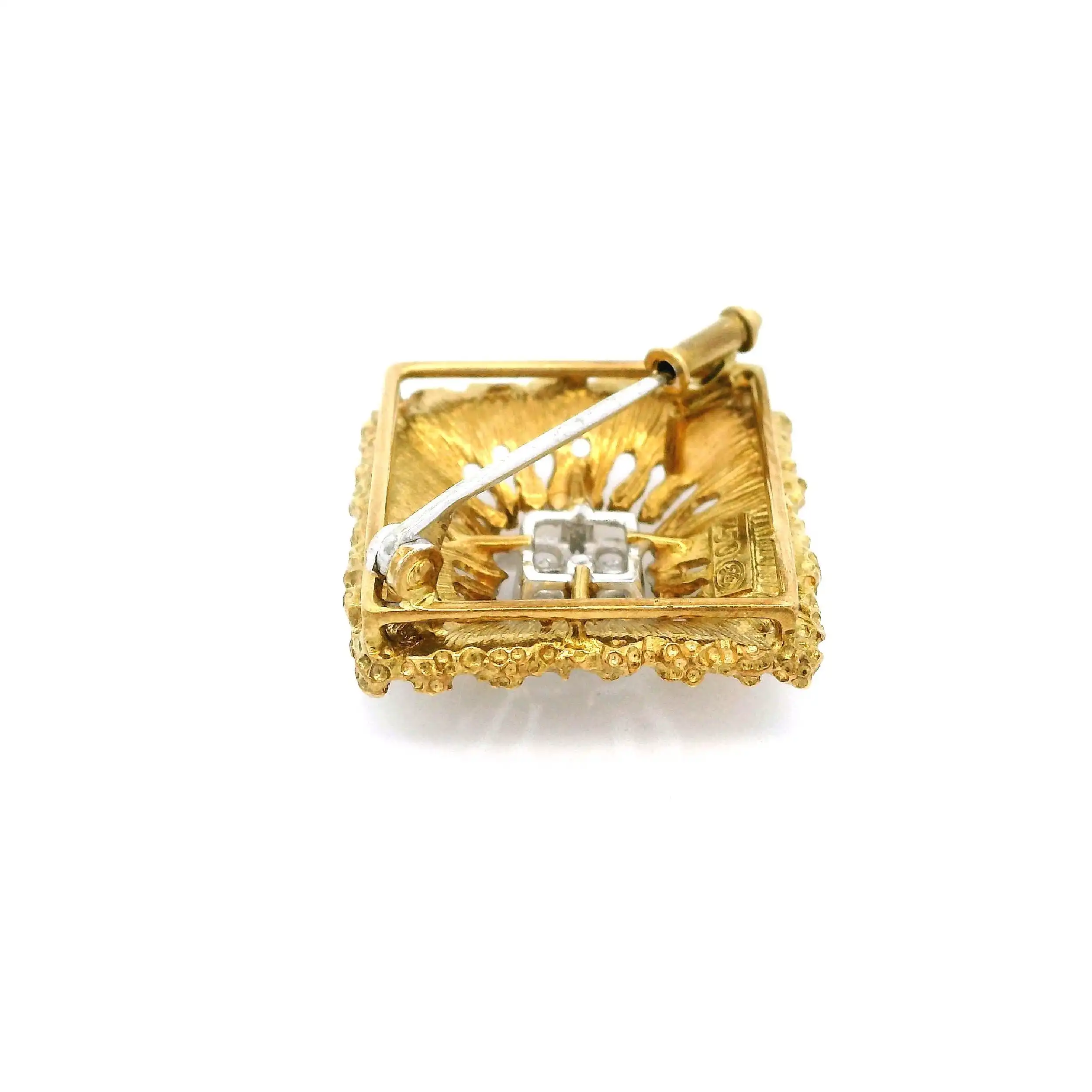 Brosche Bicolor mit Brillanten Brosche Bicolor mit Brillanten
