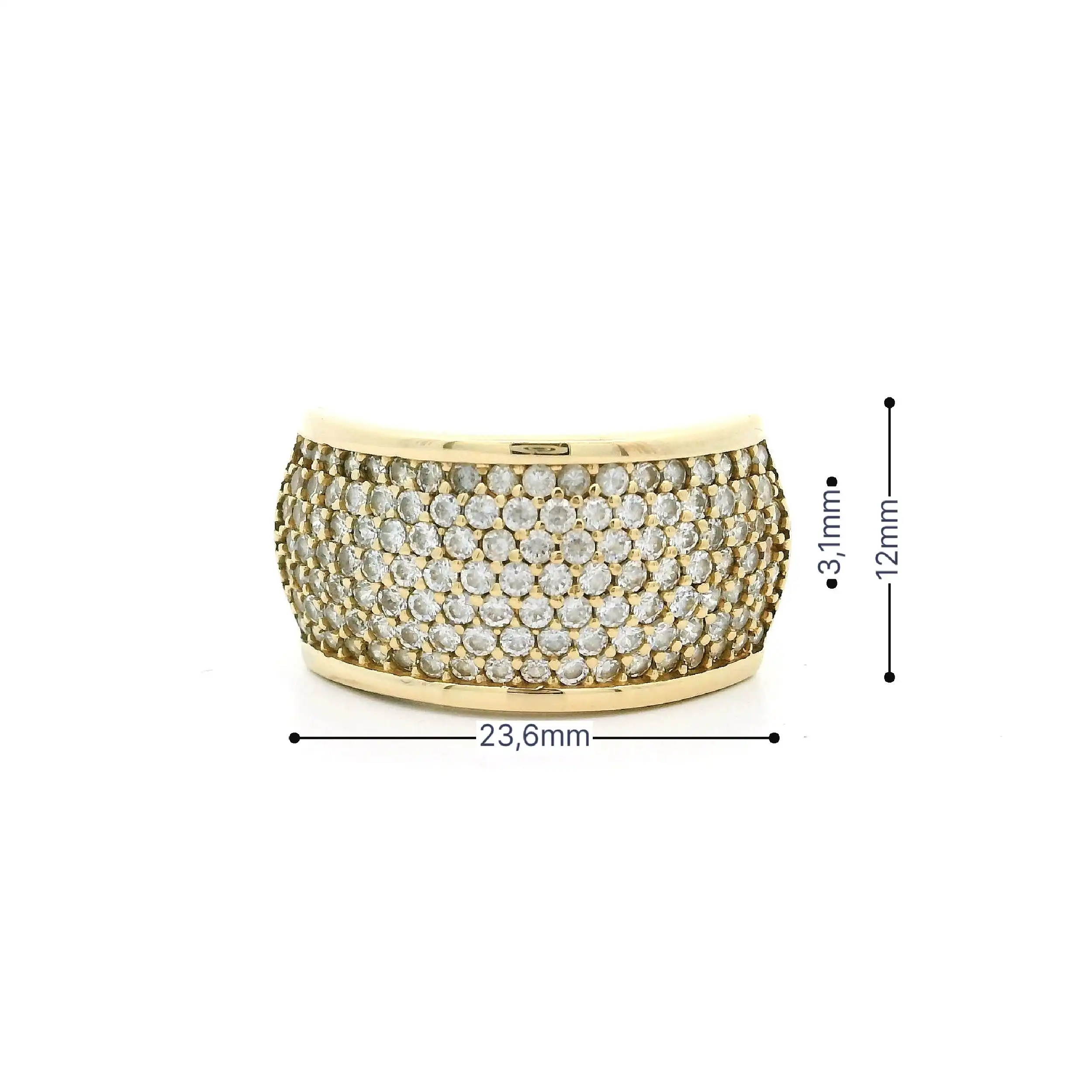 Ring Gelbgold mit Zirkonia