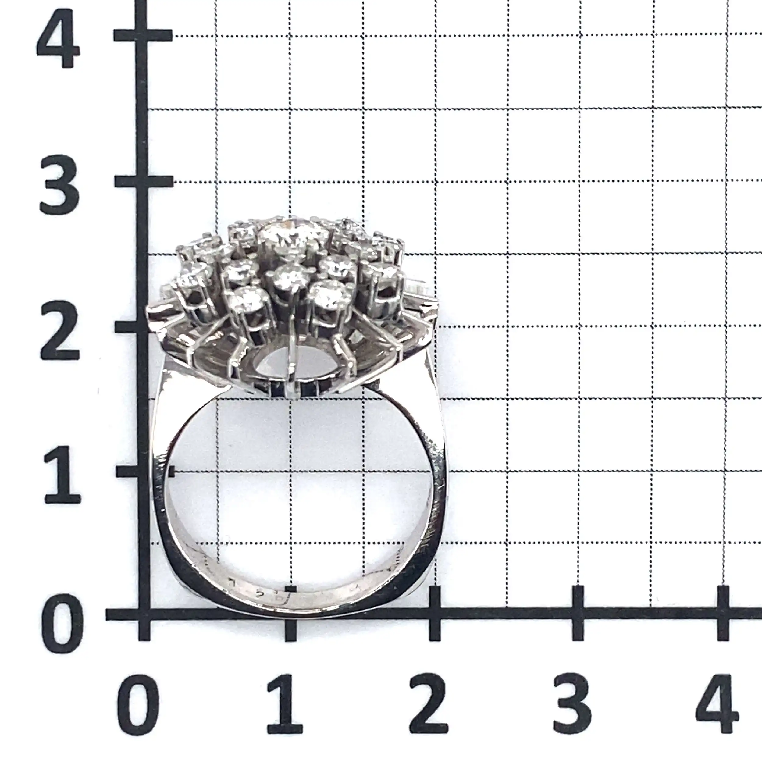 Ring Weißgold mit Brillanten, graviert mit 1,28ct Ring Weißgold mit Brillanten, graviert mit 1,28ct