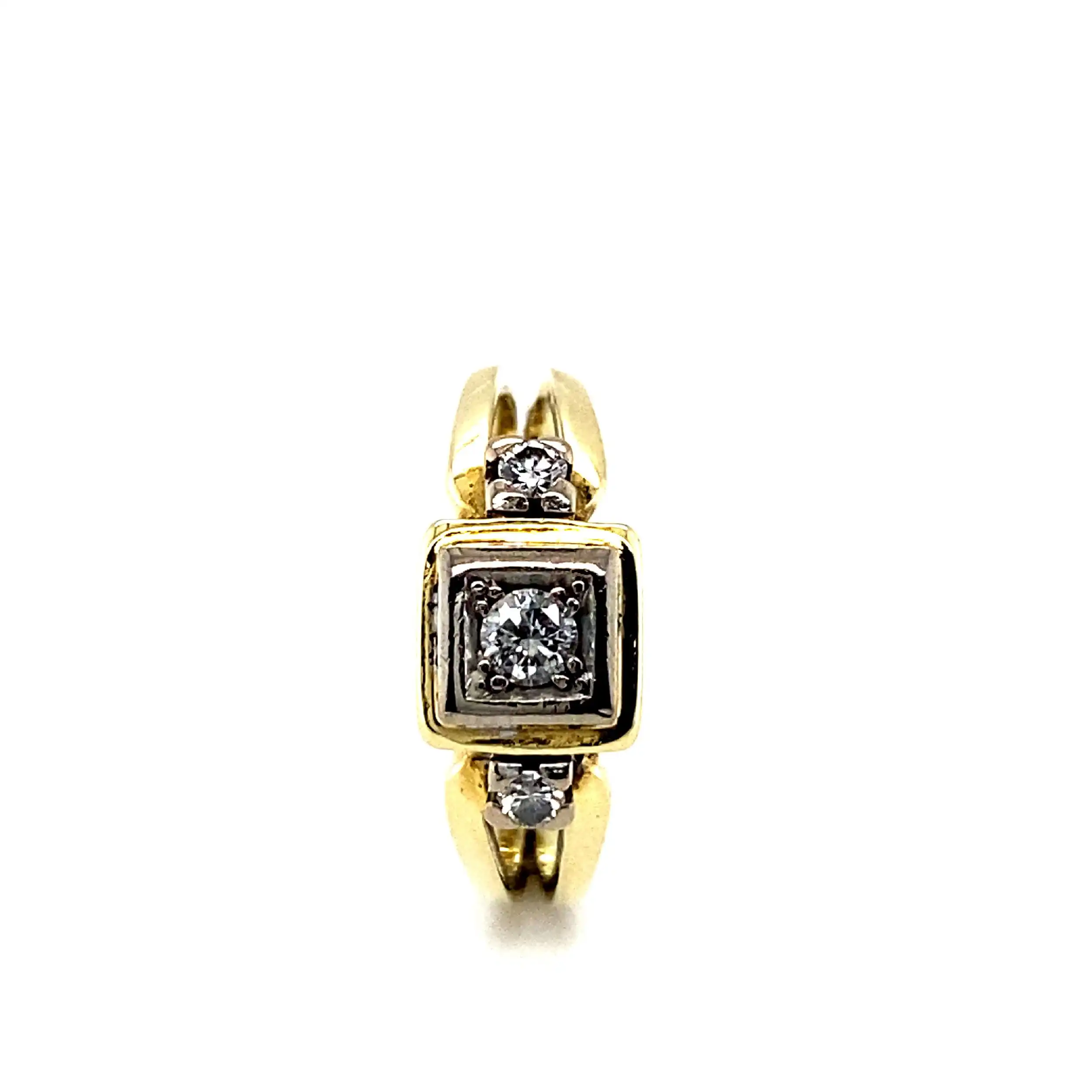 Ring Gelbgold mit 3 Brillanten Ring Gelbgold mit 3 Brillanten