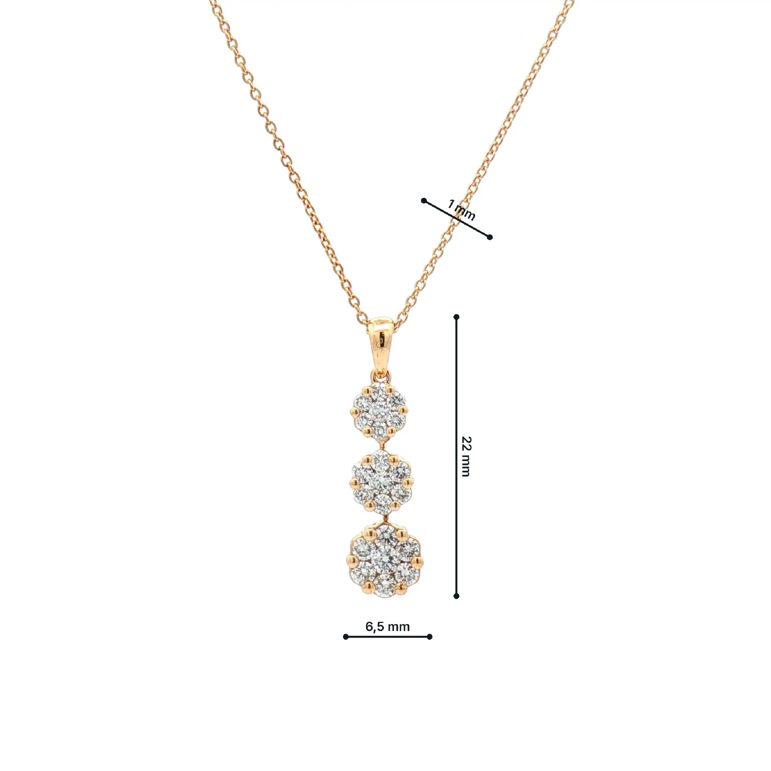 Rundankerkette Gelbgold mit Brillantanhänger