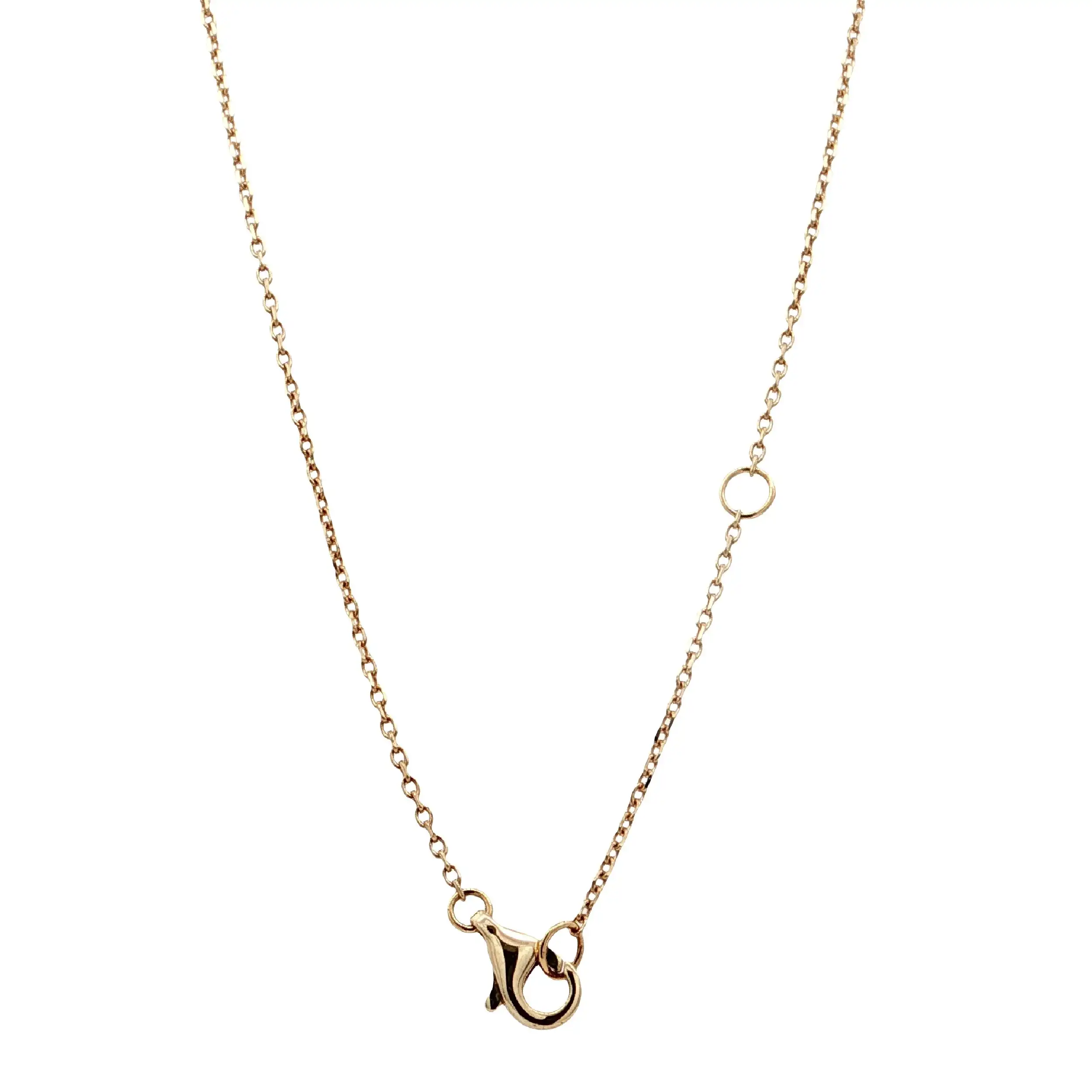 Kette Gelbgold mit Anhänger & Diamanten, graviert mit 0,28ct. TW/VSI