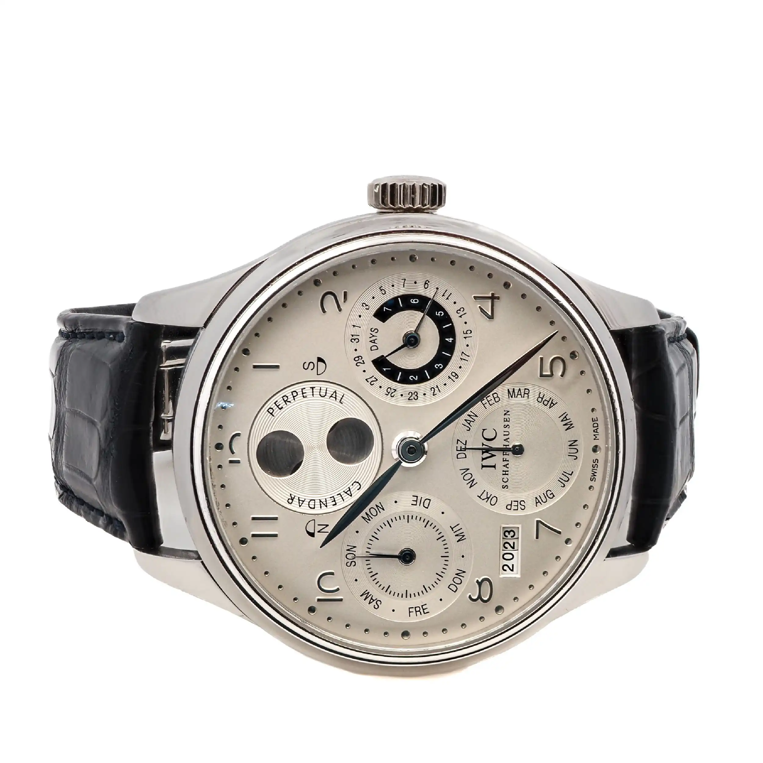 Herrenuhr IWC Portugieser Perpetual "Ewiger Kalender" Platin limitiert auf 250 Stk.