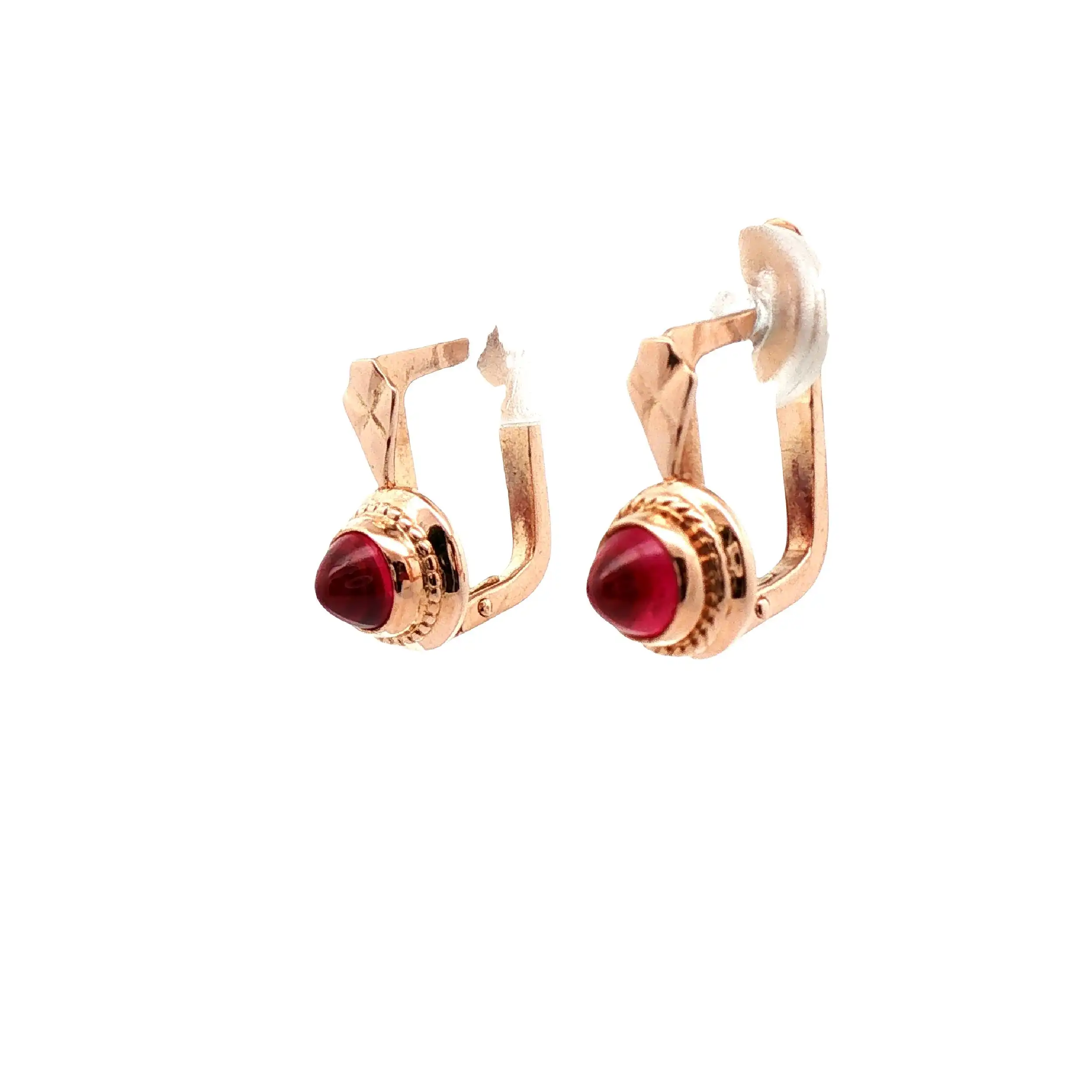 Ohrringe Rosegold mit Rubin