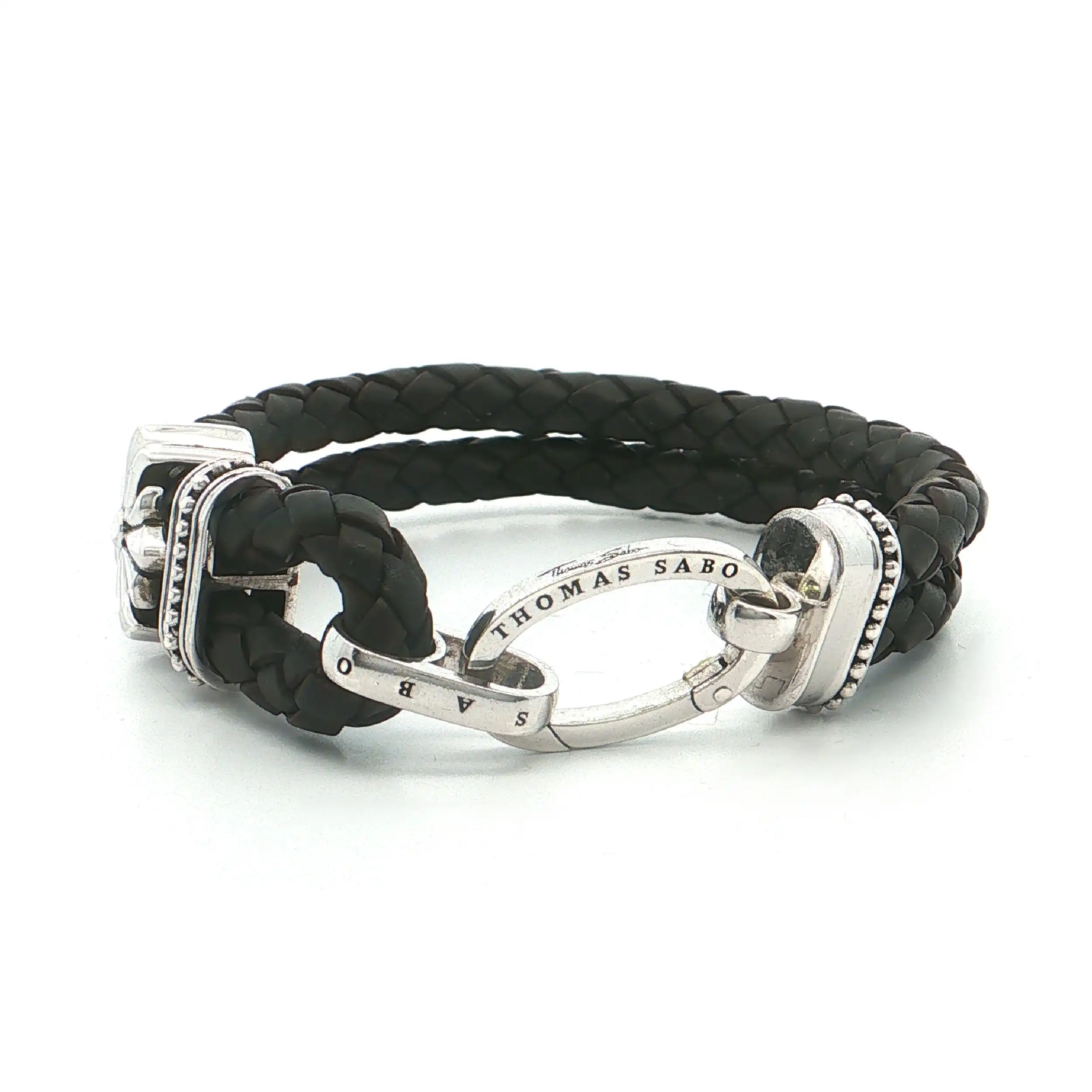Lederarmband mit silbernen Elementen "Thomas Sabo" Lederarmband mit silbernen Elementen "Thomas Sabo"