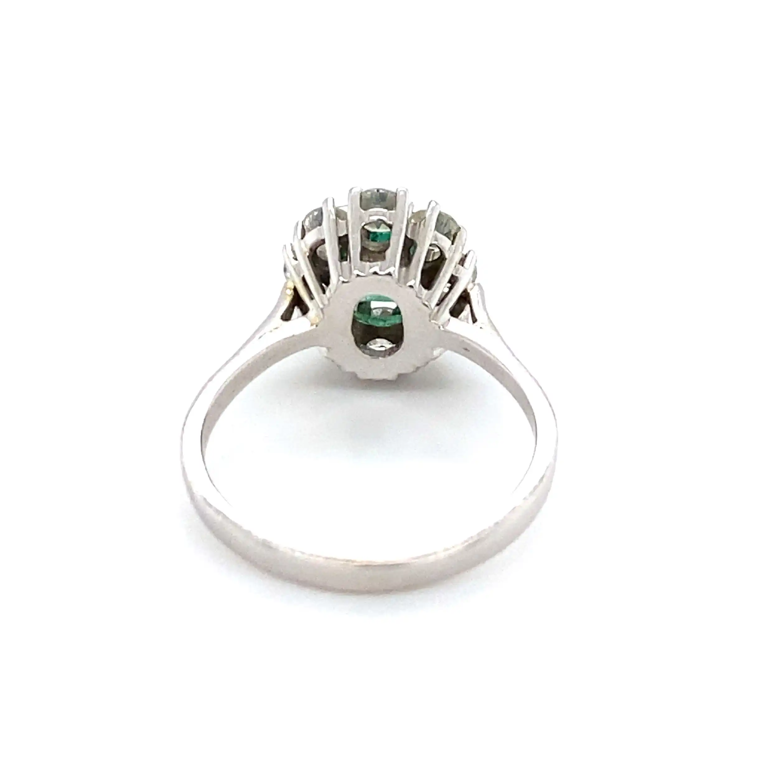 Ring Weißgold mit Brillanten und Smaragd Ring Weißgold mit Brillanten und Smaragd