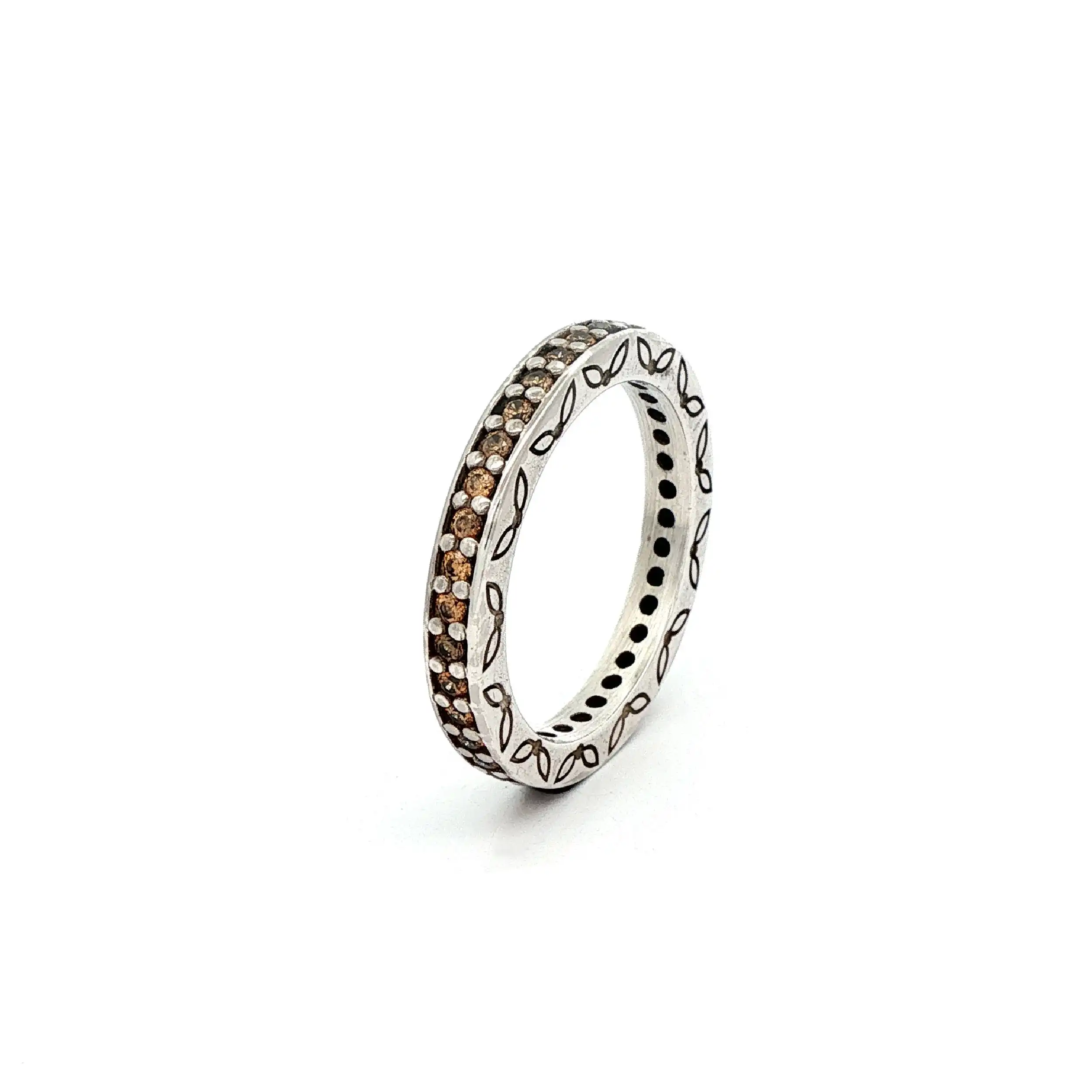Memoryring Silber mit bernsteinfarbenen Zirkonia von Pandora Memoryring Silber mit bernsteinfarbenen Zirkonia von Pandora