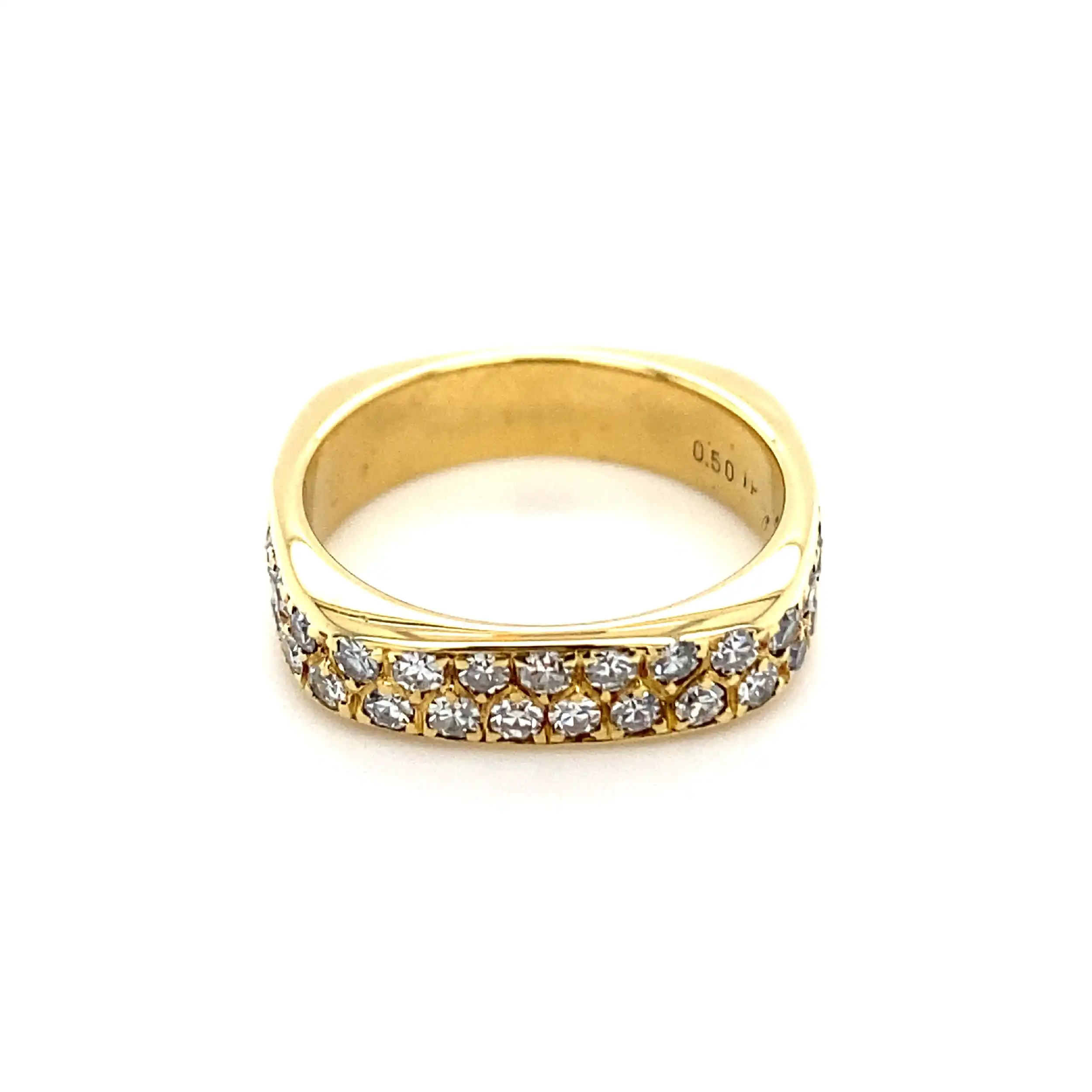 Ring Gelbgold mit Diamanten, graviert mit 0,50ct. Ring Gelbgold mit Diamanten, graviert mit 0,50ct.