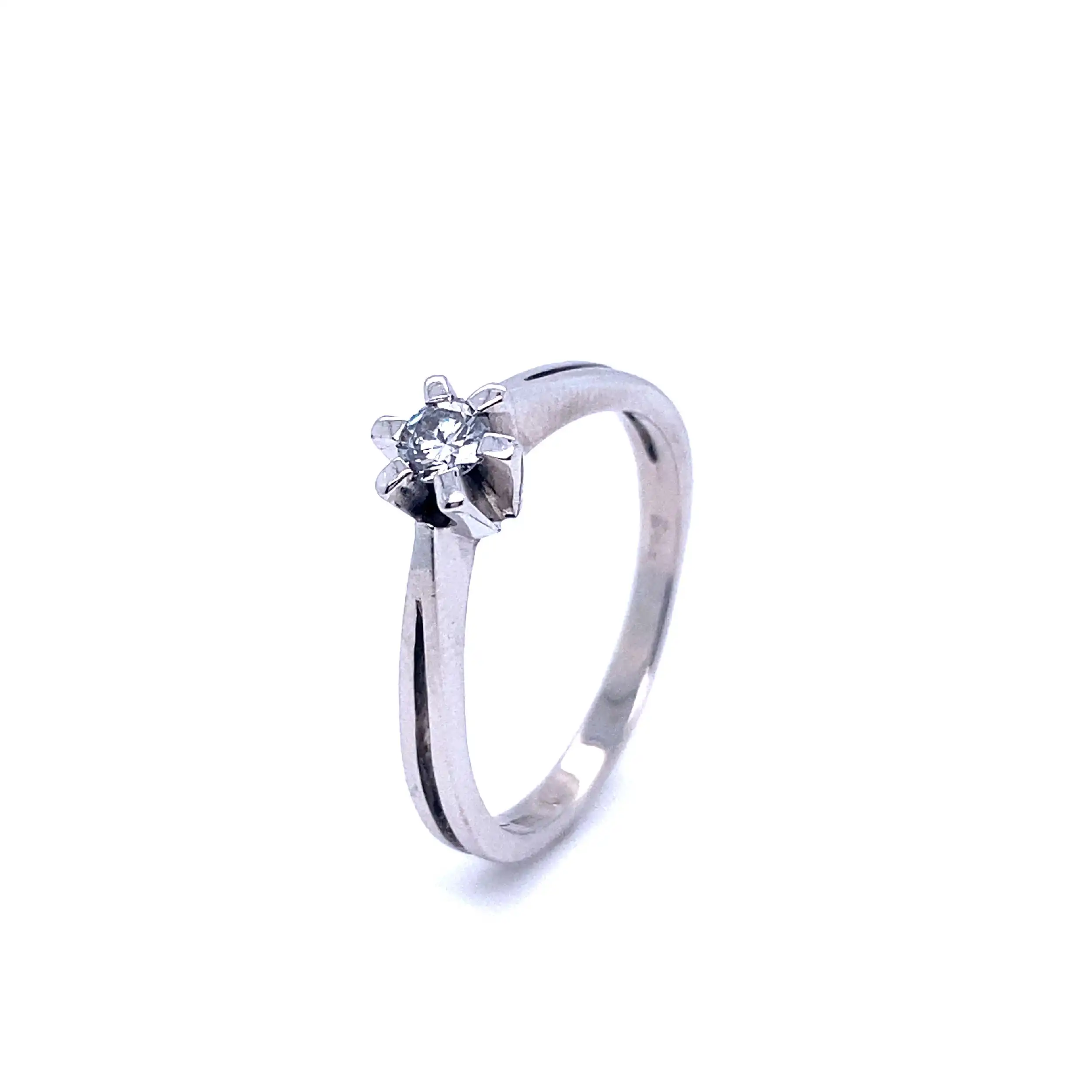Ring Weißgold mit Solitär Brillant Ring Weißgold mit Solitär Brillant