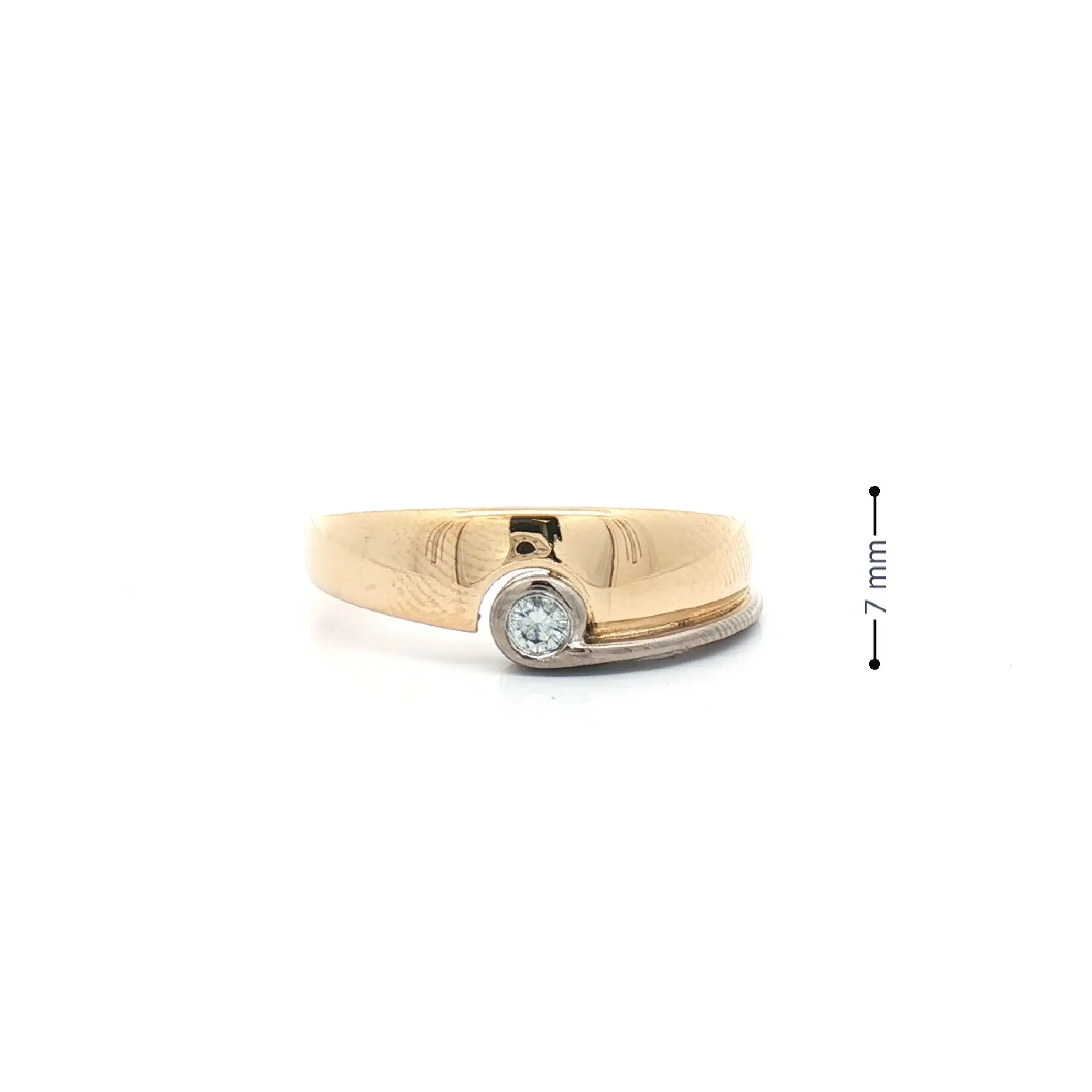 Ring Bicolor mit Brillant