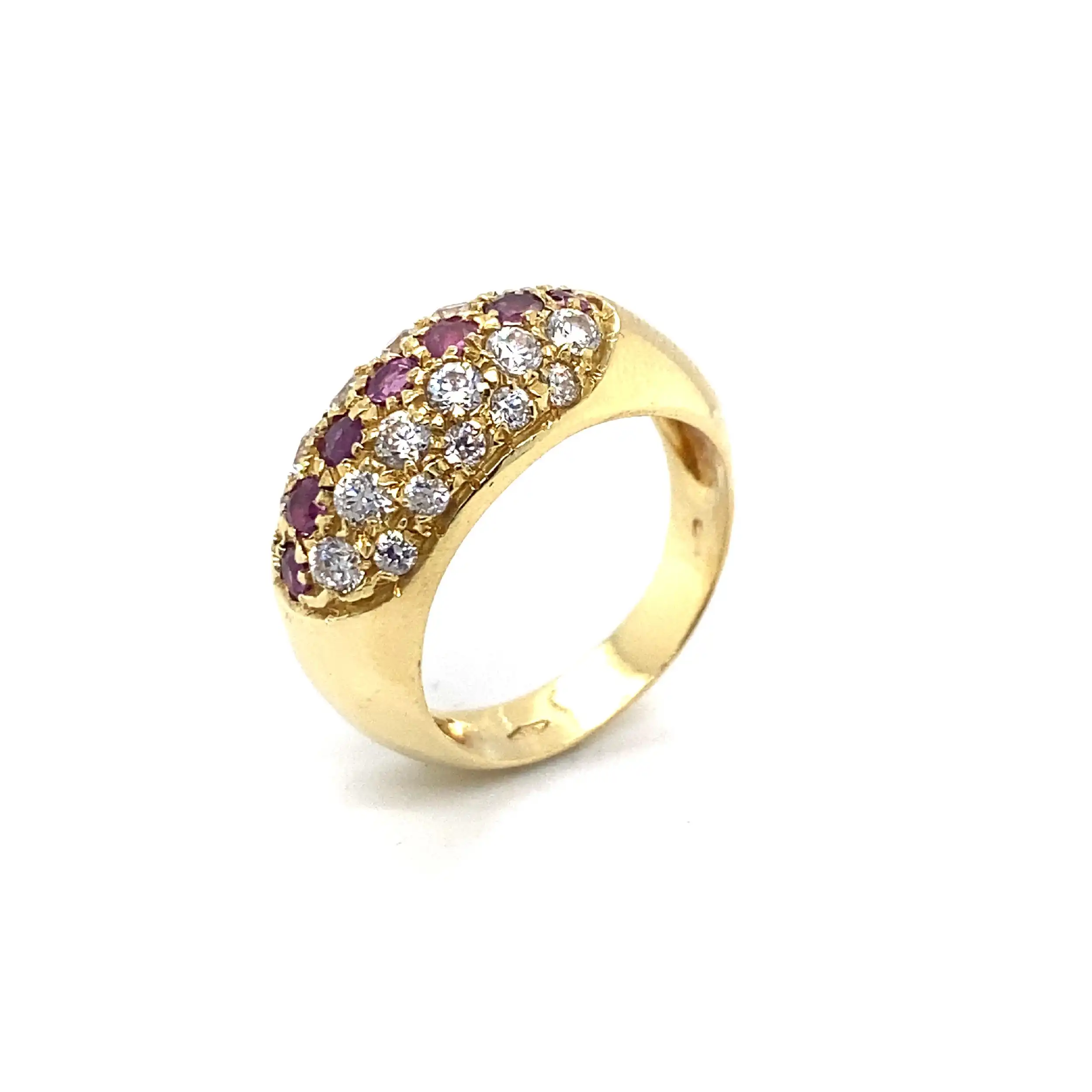 Ring Gelbgold mit Farbsteinen und Zirkonia Ring Gelbgold mit Farbsteinen und Zirkonia