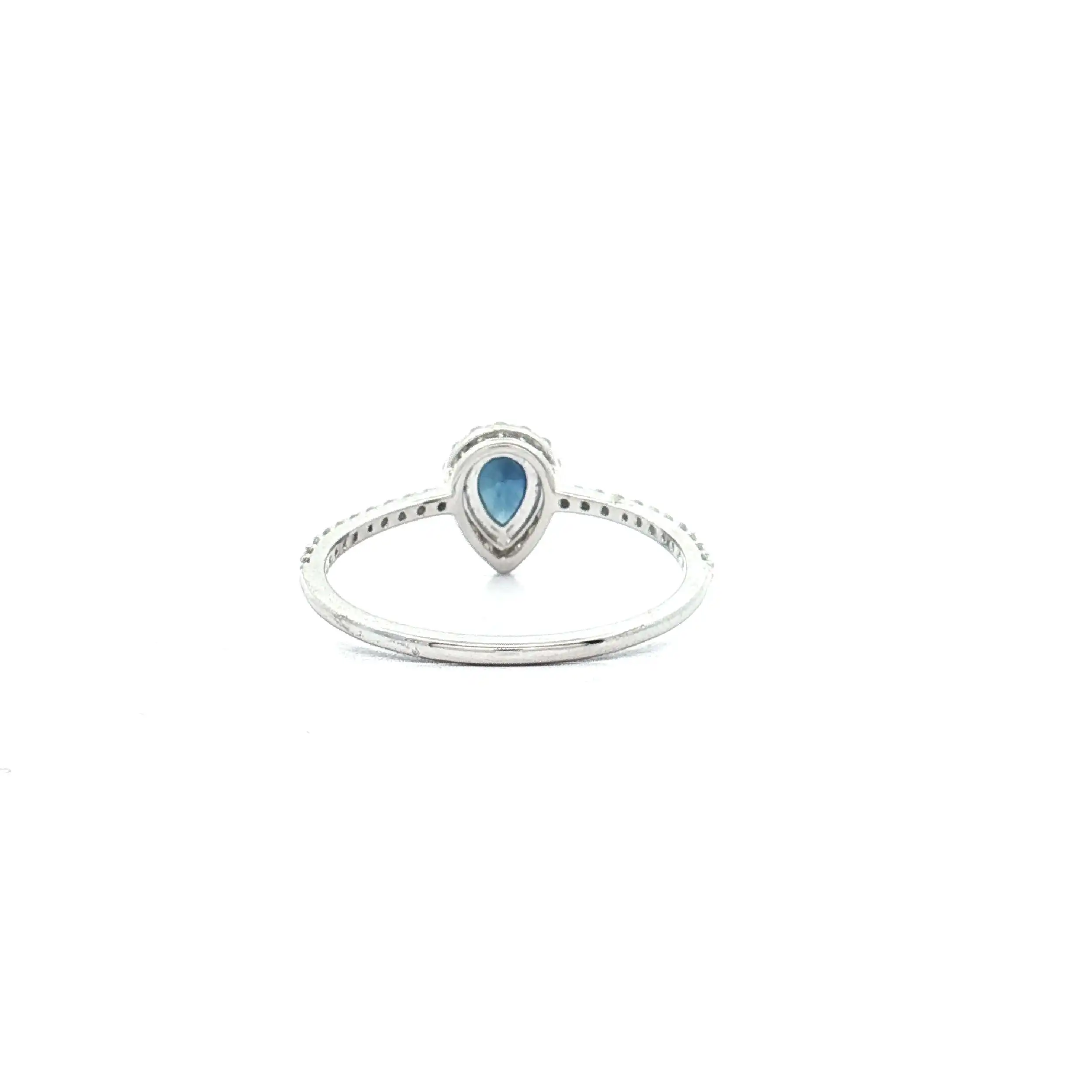 Ring Weißgold mit Brillanten und Saphir Ring Weißgold mit Brillanten und Saphir