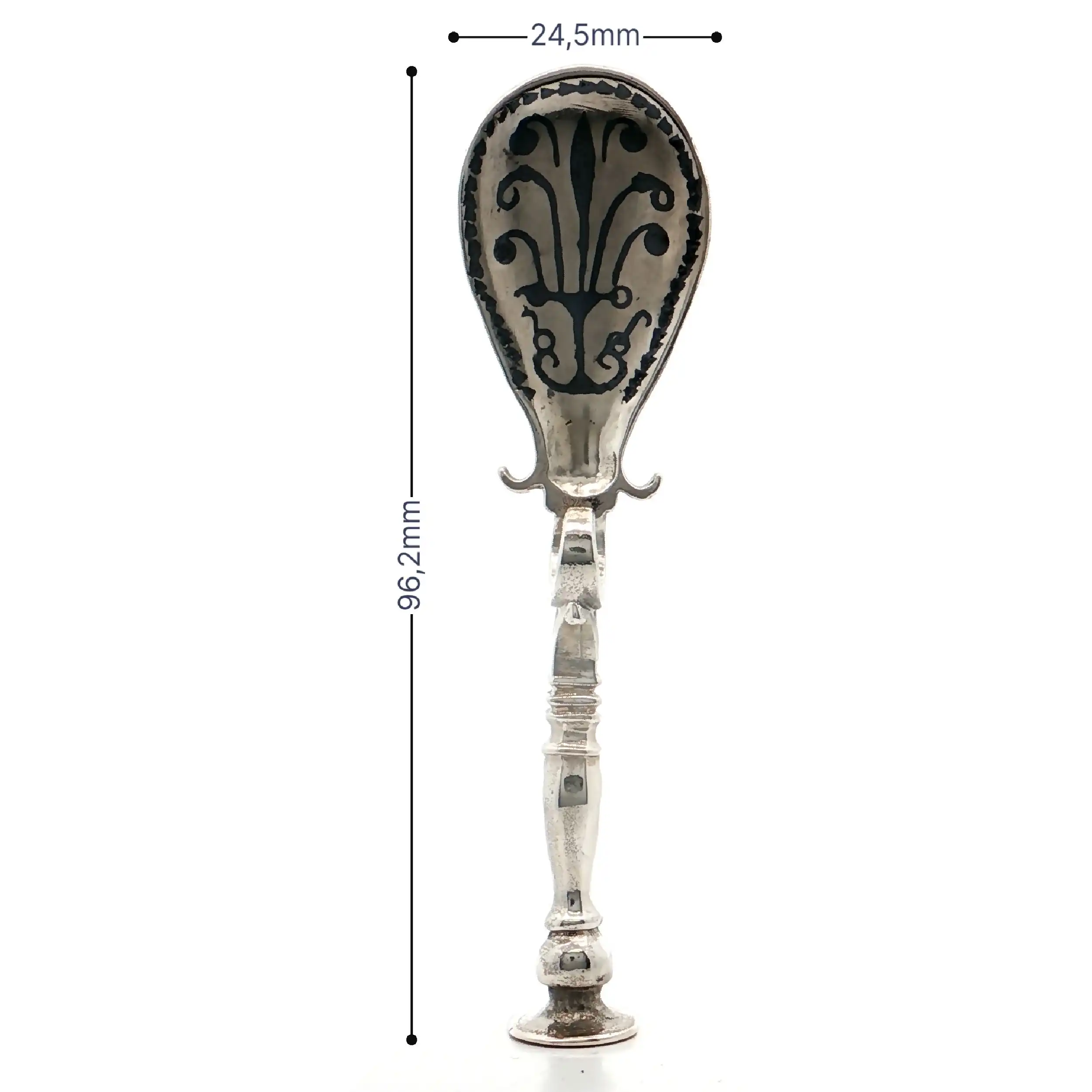 Silberlöffel mit Fleur De-Lis Motiv Silberlöffel mit Fleur De-Lis Motiv