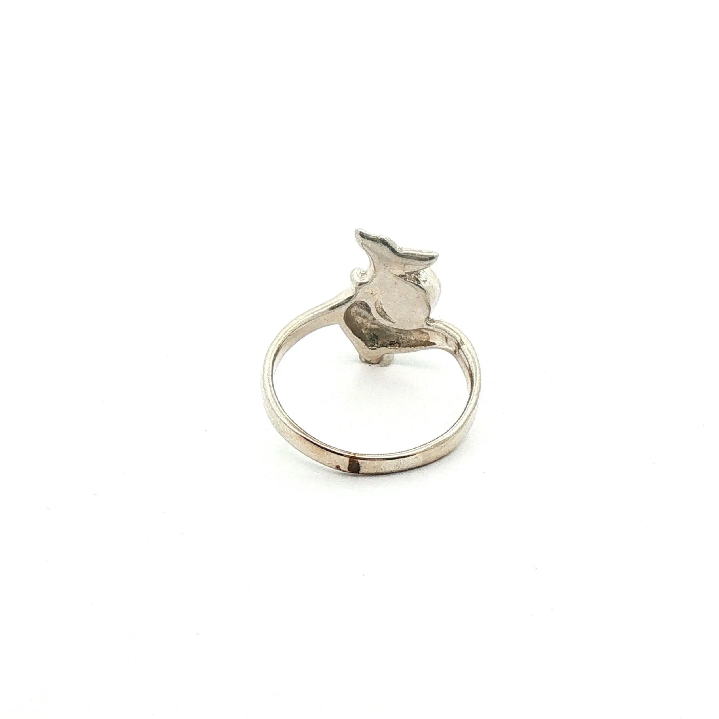 Ring Silber Delphin mit Farbstein